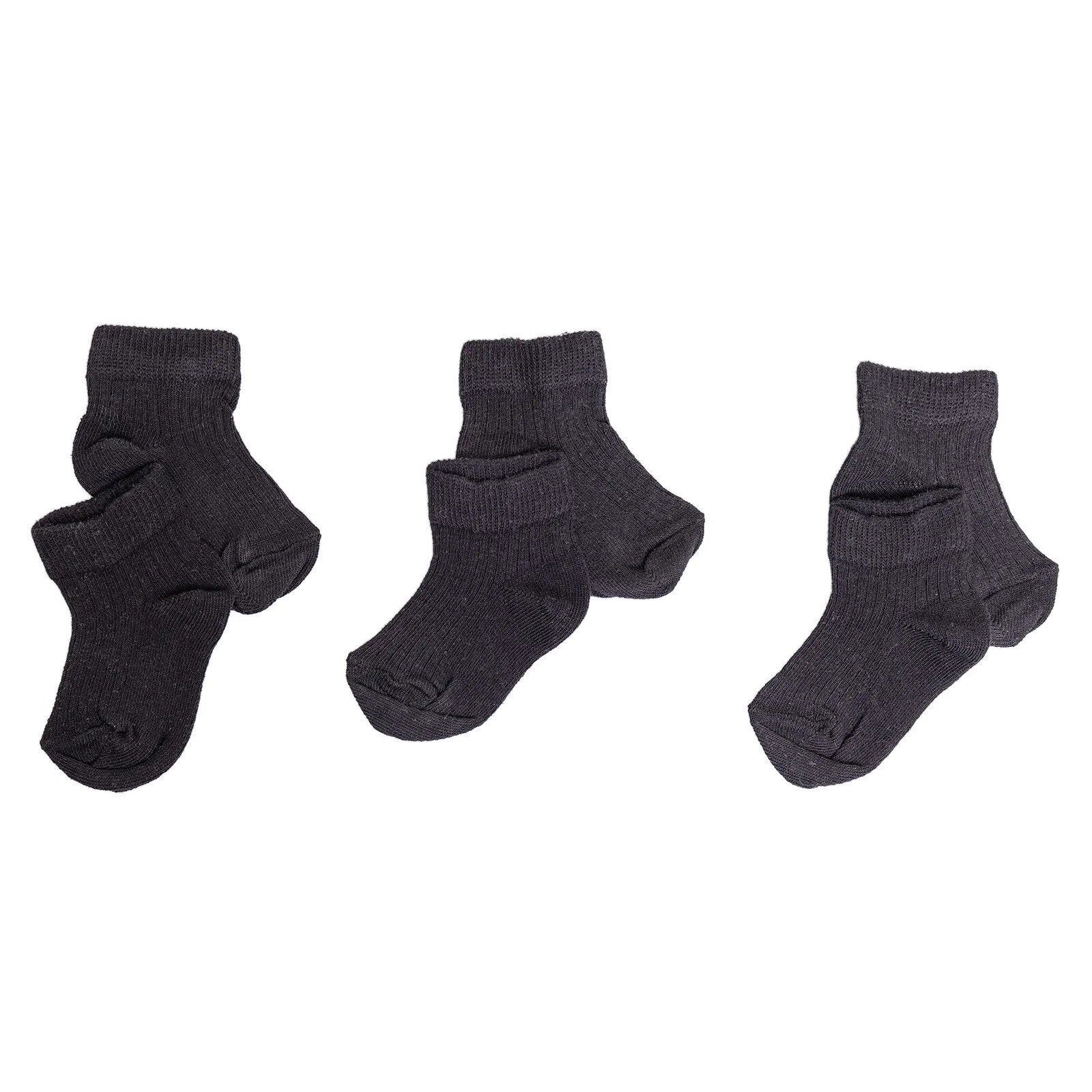 HelloBaby Unisex Pack of 3 Socks - Black - ebebek - Black Friday