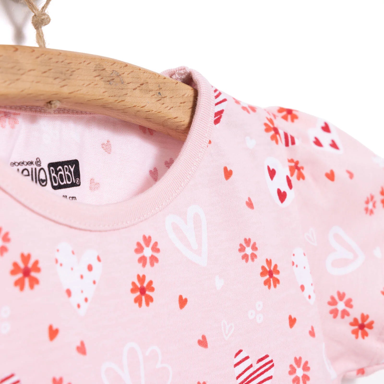 HelloBaby Basic Girl Cat Eats Fruit Patterned Tshirt - Pink - ebebek - Black Friday