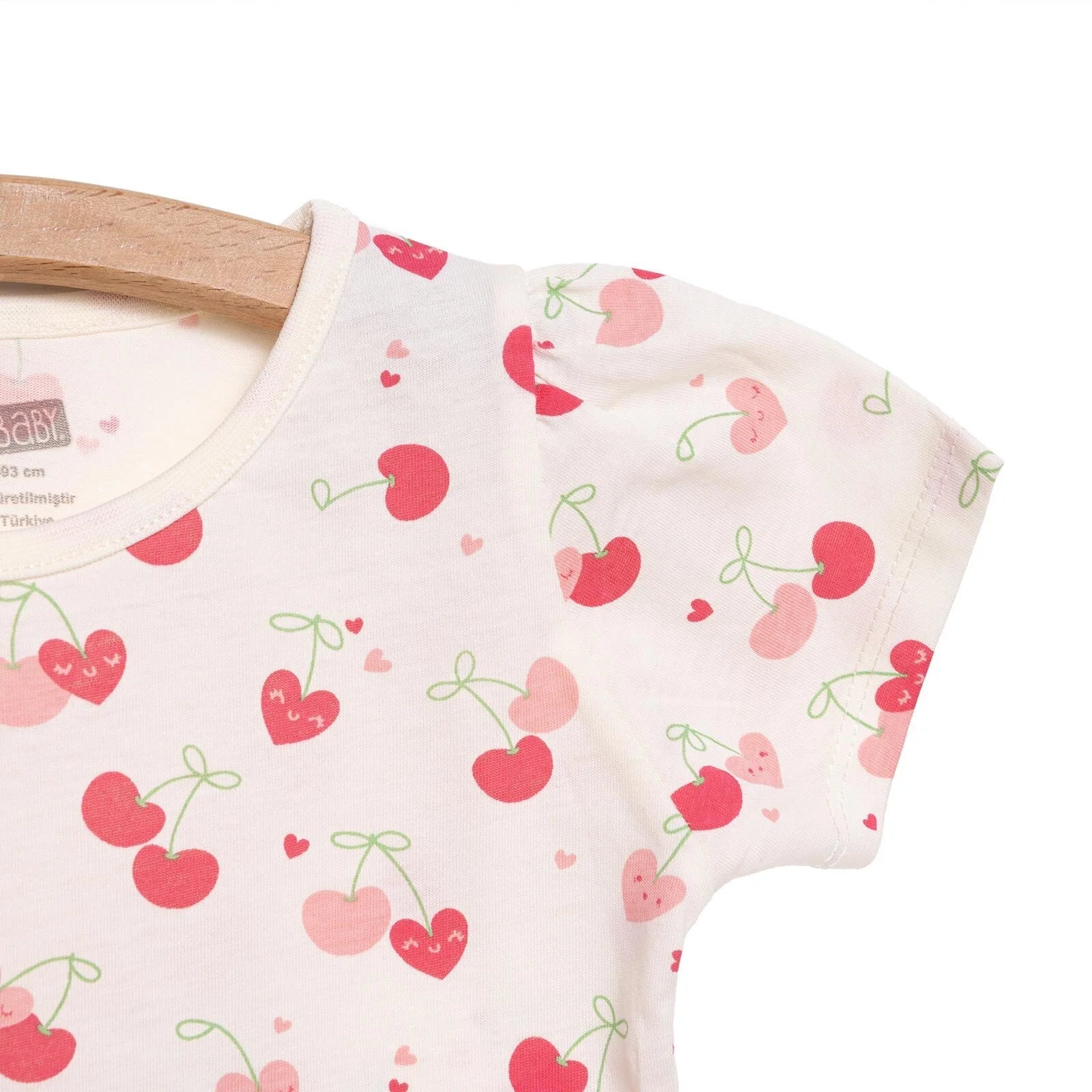 HelloBaby Basic Girl Cherries Patterned T-Shirt - Printed - ebebek - Black Friday