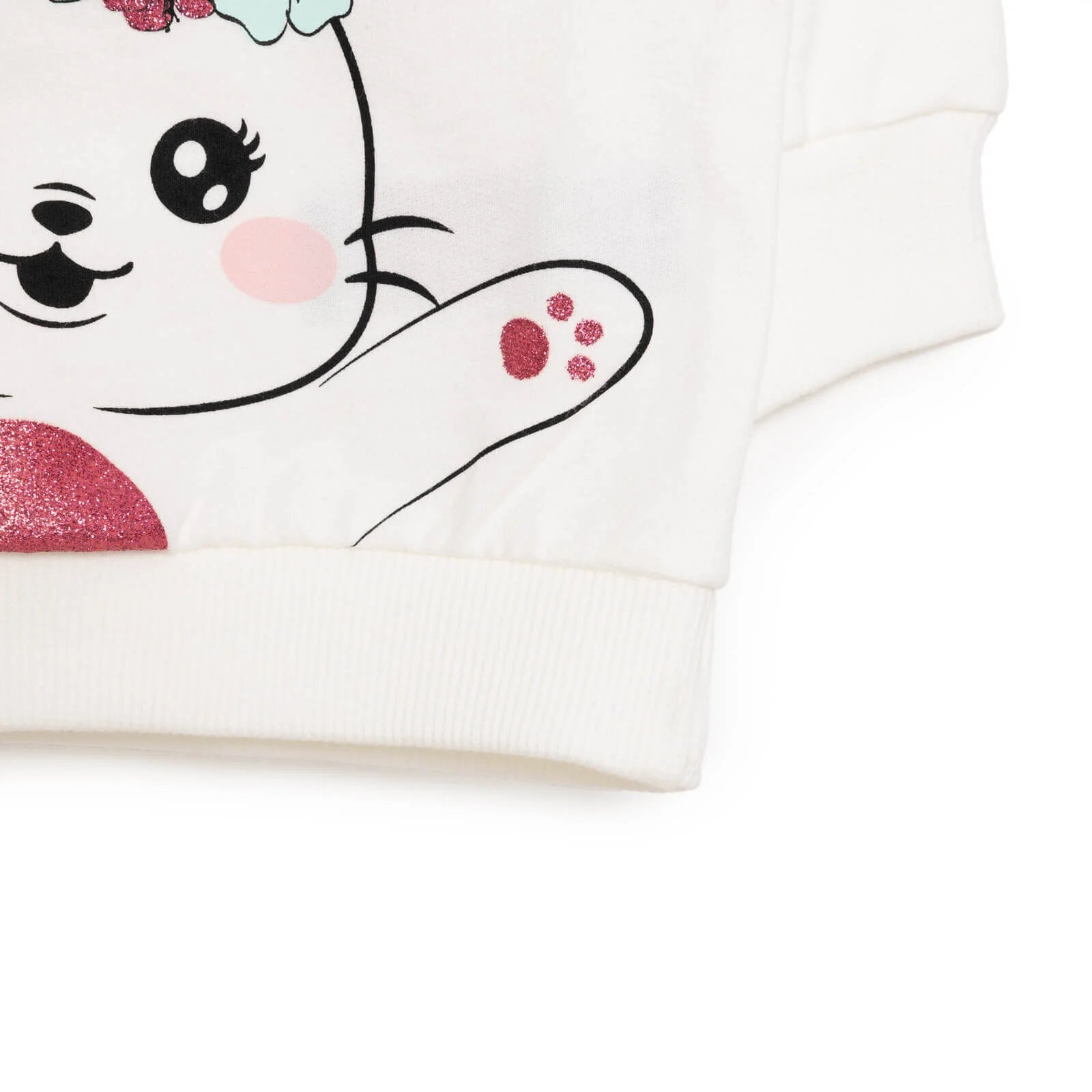 HelloBaby Baby Girl Rabbit Printed Sweatshirt - Ecru - ebebek - Black Friday
