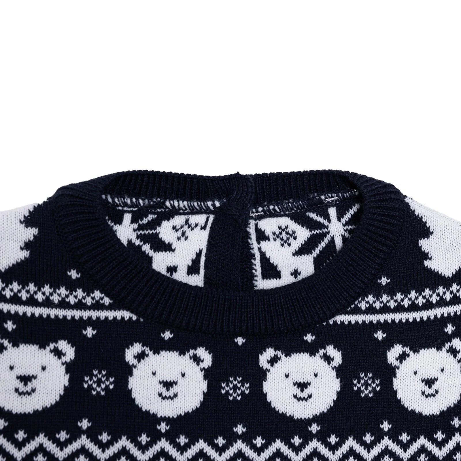 HelloBaby Christmas Baby Boy Snow Party Sweatshirt - Navy Blue - ebebek - Black Friday