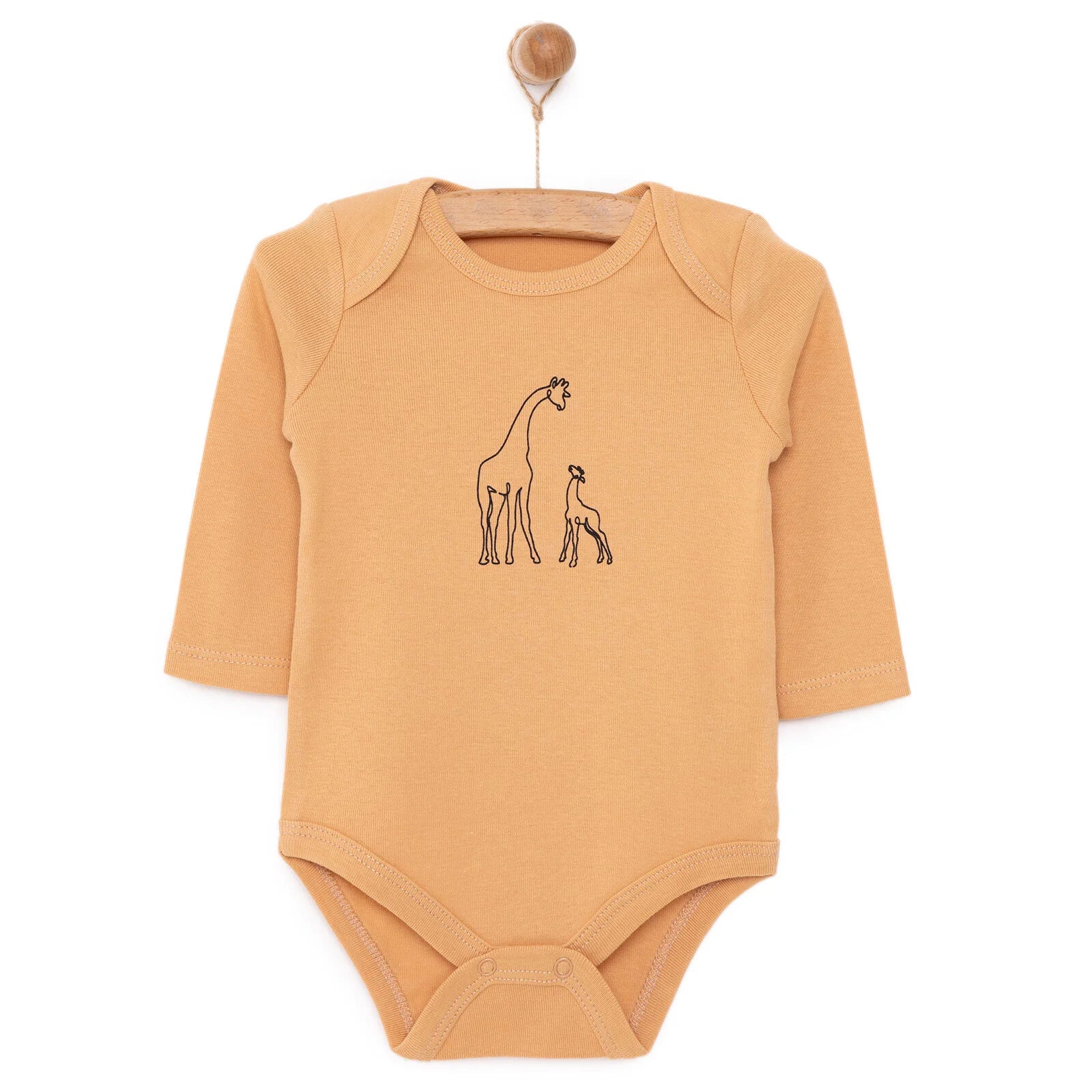 HelloBaby Baby Boy Long Sleeve Bodysuit - Orange - ebebek - Black Friday