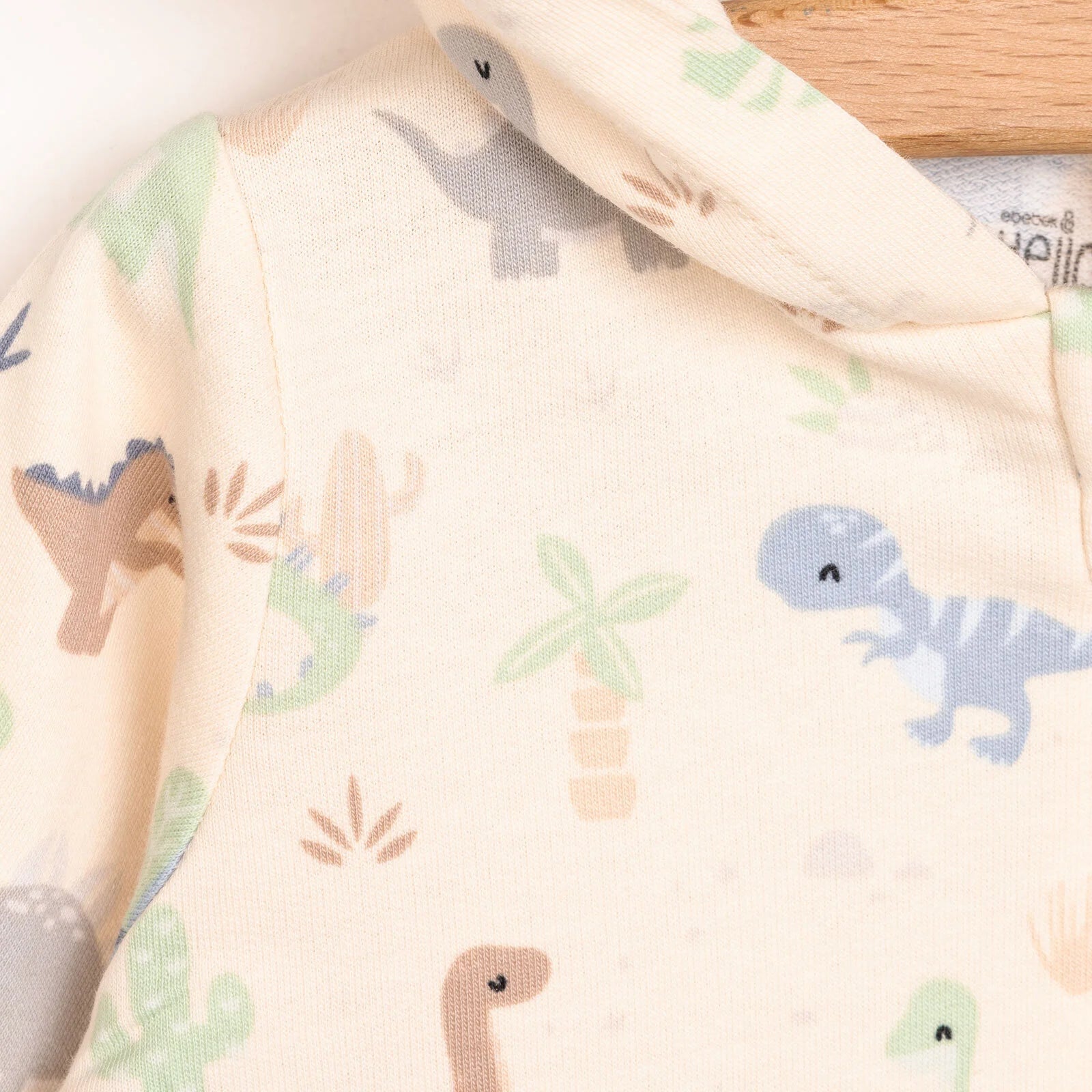 HelloBaby Newborn Boy Hooded Jumpsuit - Ecru - ebebek - Black Friday