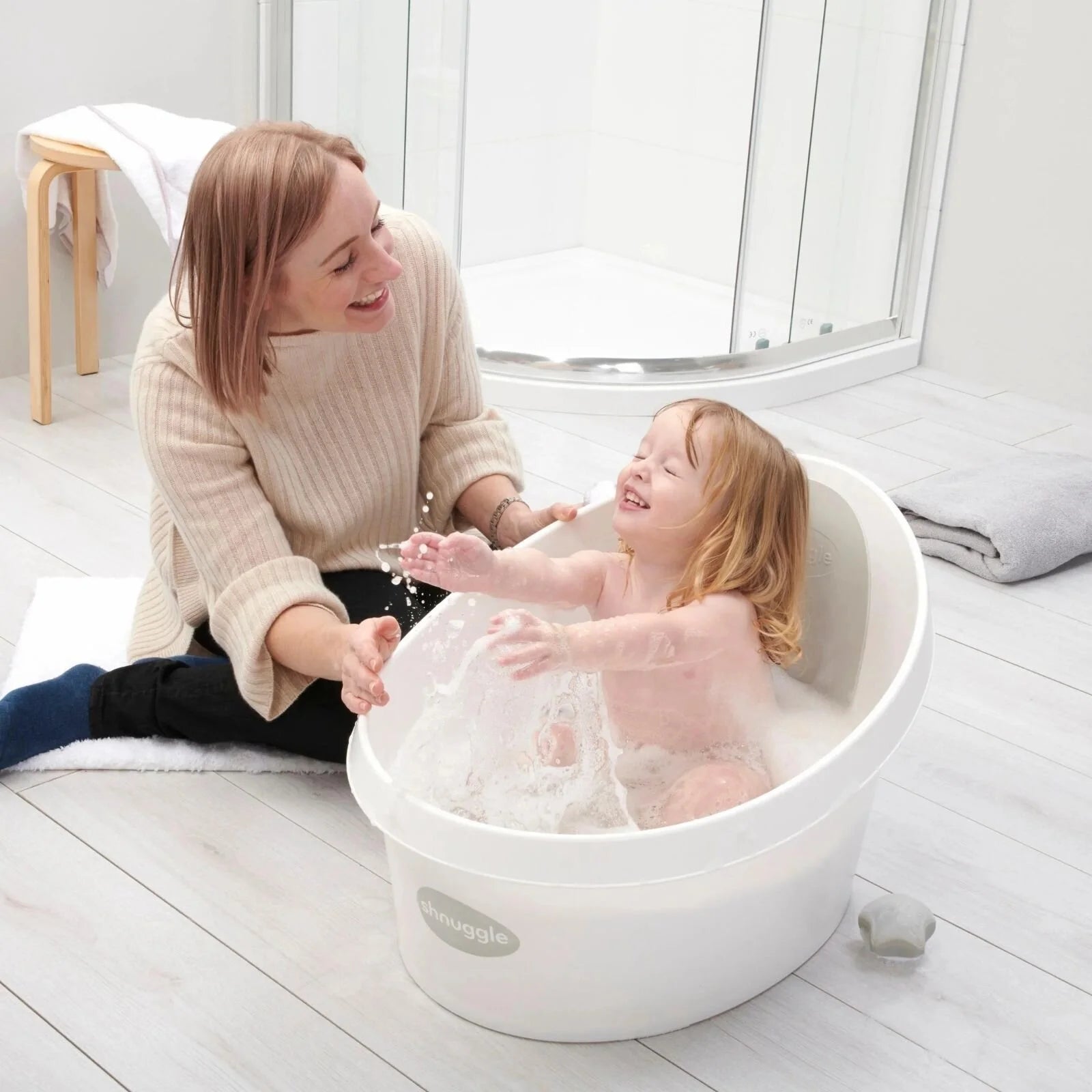 Shnuggle Toddler Bath Tub - Taupe - ebebek - Black Friday