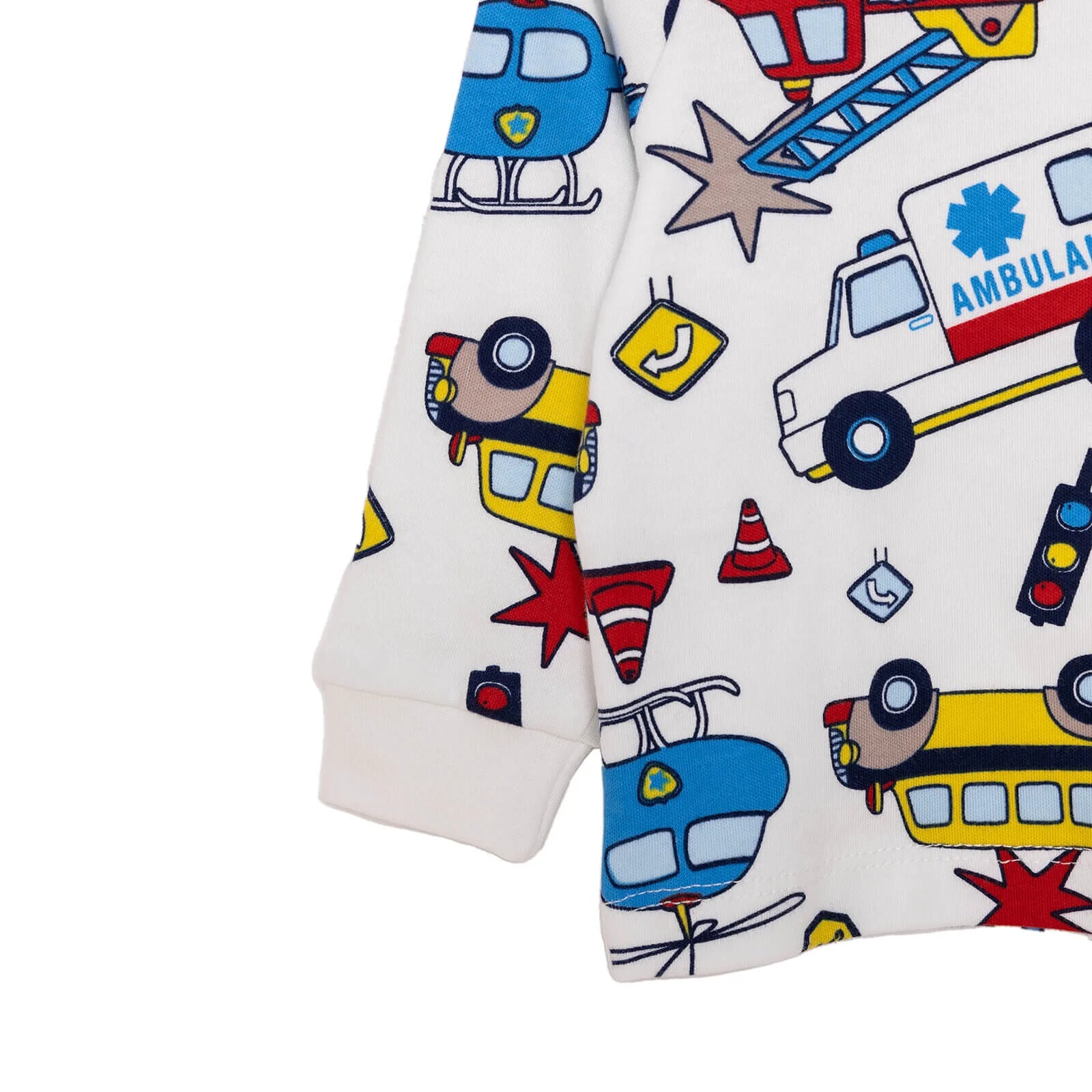HelloBaby Baby Boy Cars Printed Pyjamas Set - Ecru - ebebek - Black Friday