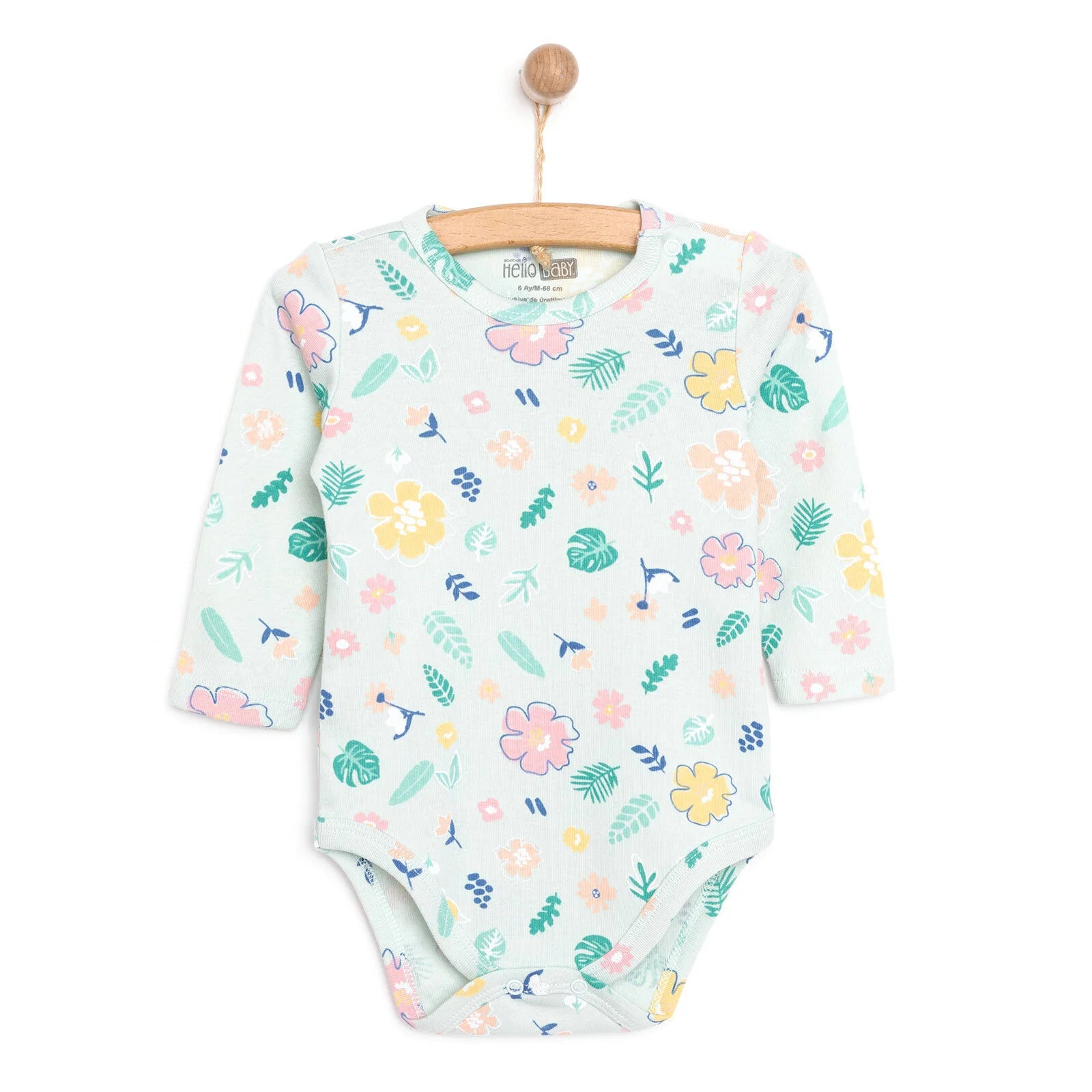 HelloBaby Girl Long Sleeve Bodysuit - Blue - ebebek - Black Friday