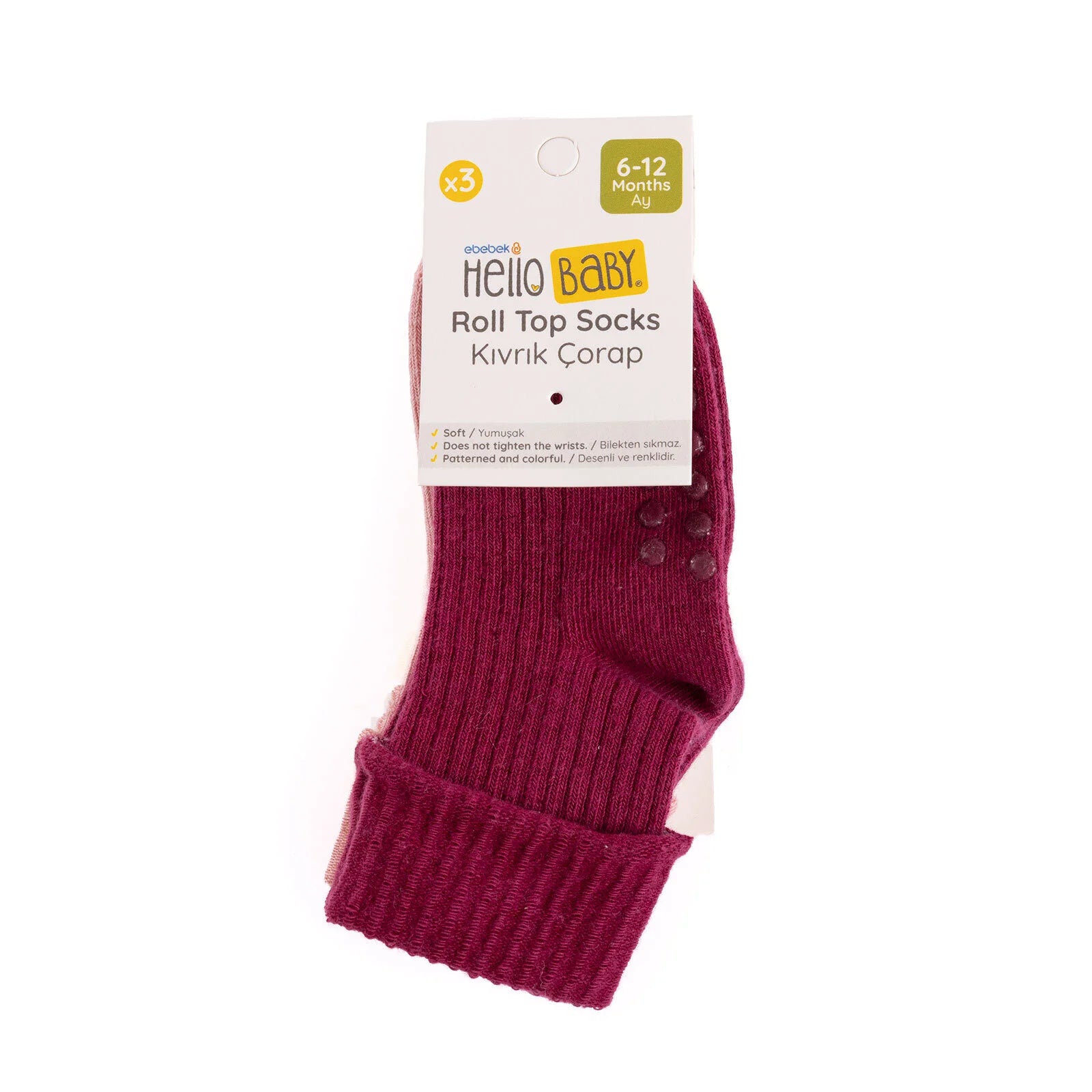 HelloBaby Baby Girl Pack of 3 Socks - Pink - ebebek - Black Friday