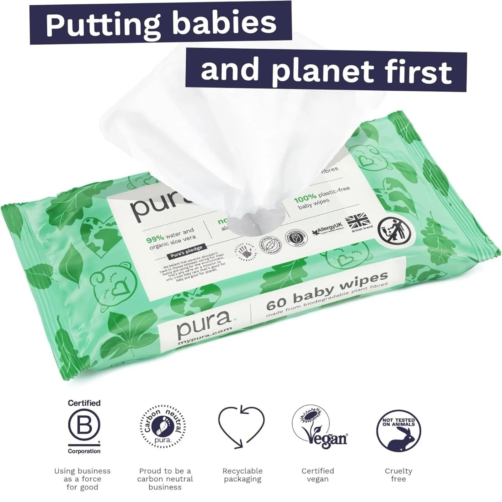 Pura Wipes Non - flushable 18x60 pcs - ebebek - Black Friday