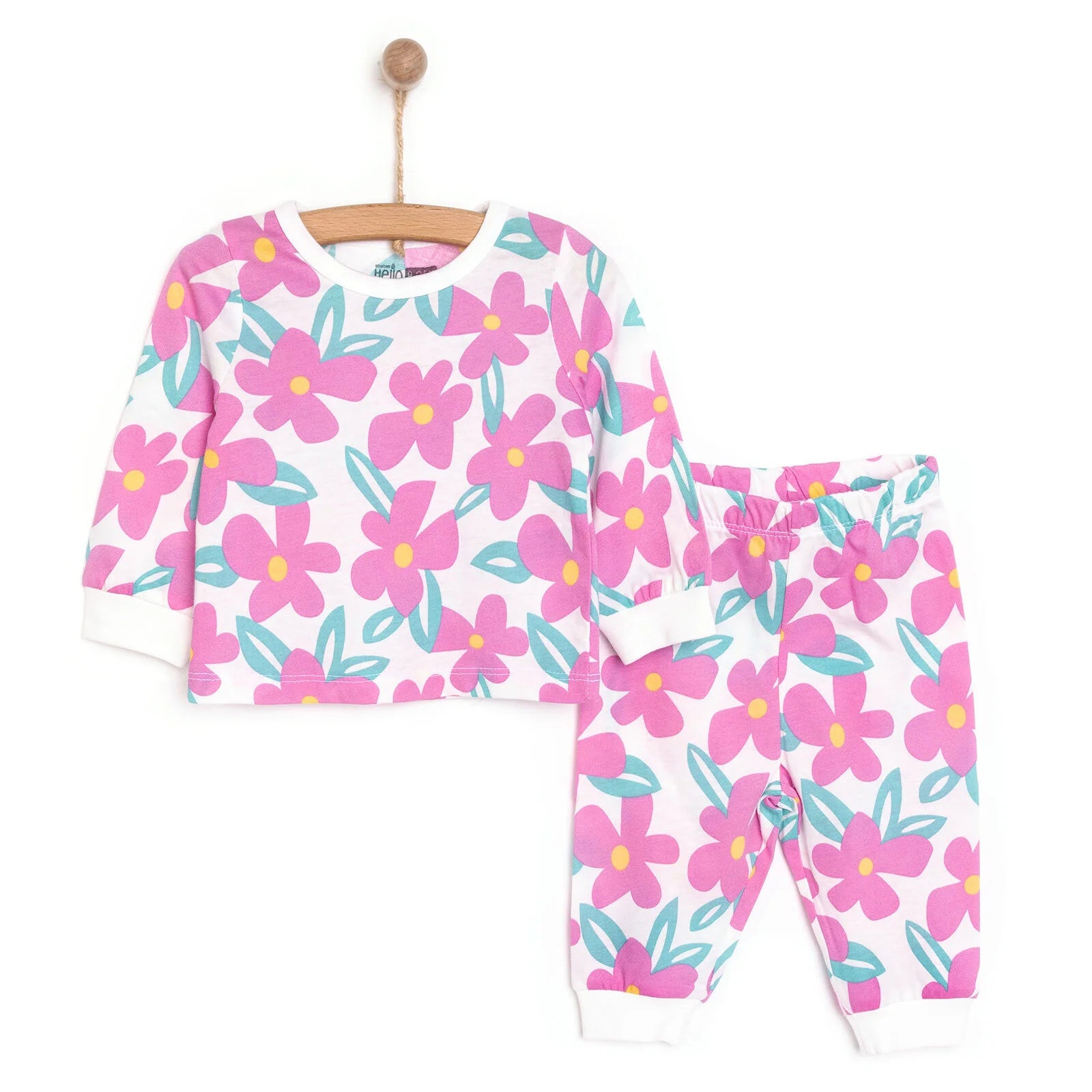 HelloBaby Baby Girl Long Sleeve Pyjamas Set - Pink - ebebek - Black Friday