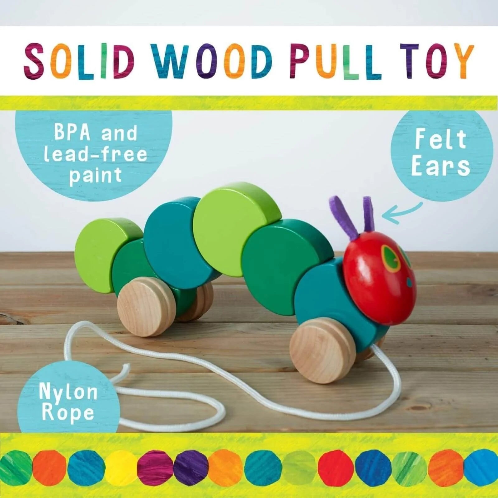 The Very Hungry Caterpillar Wooden Pull Along - ebebek - Black Friday
