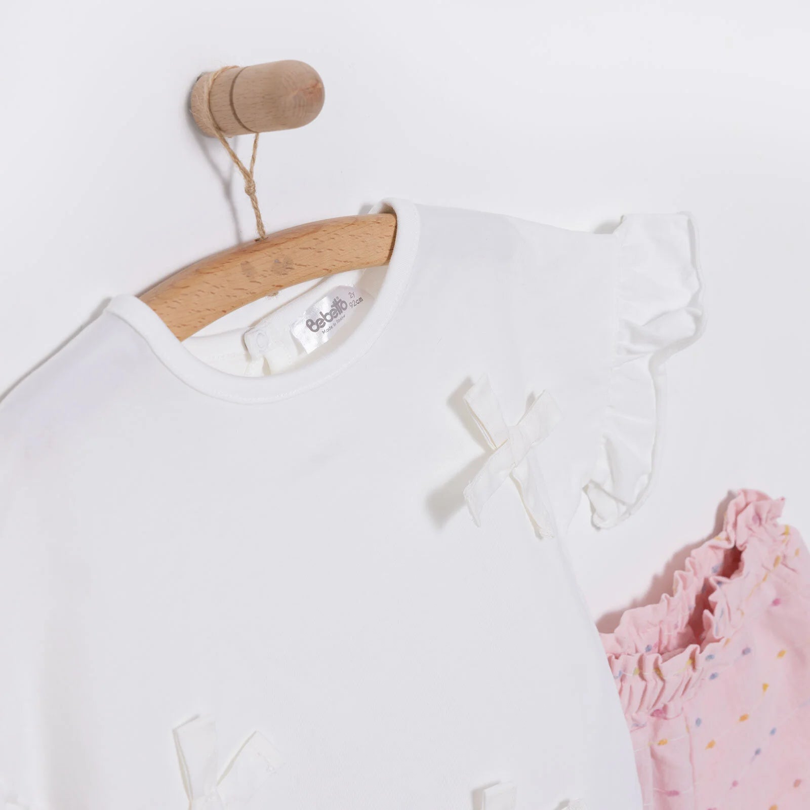 Bebetto Ponpon Team Girl Tshirt - Short - White - ebebek - Black Friday