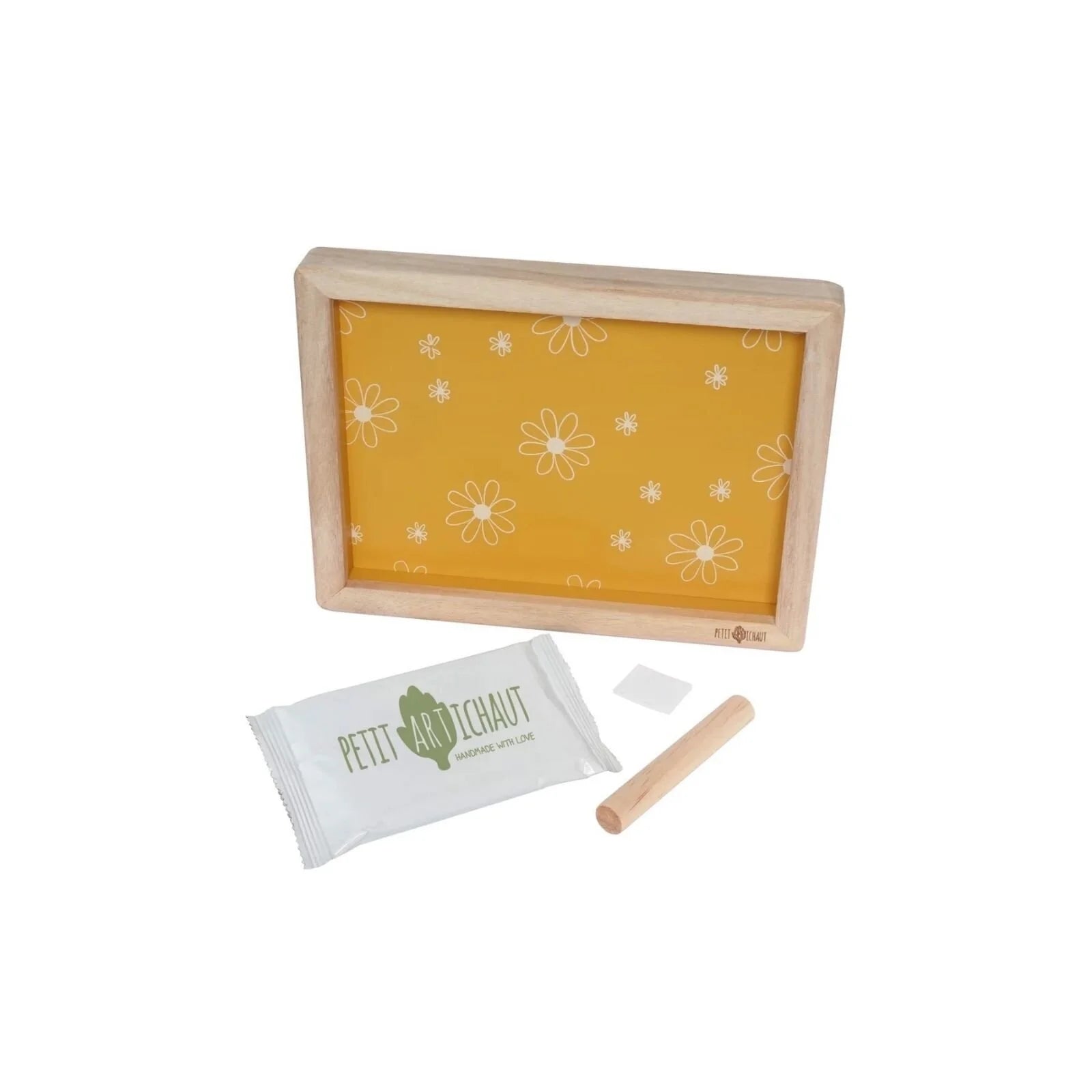 Petit Artichaut Classic Frame with Hand & Foot Imprints - Daisy Ochre - ebebek - Black Friday