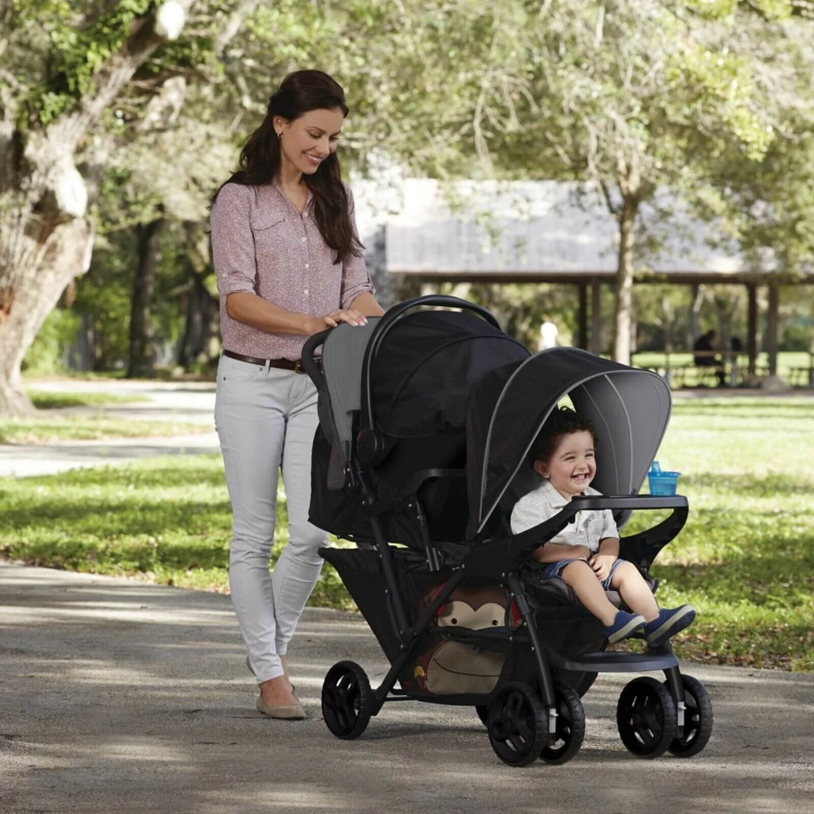 Graco Stadium Duo Tandem Stroller - Black/Grey - ebebek - Black Friday