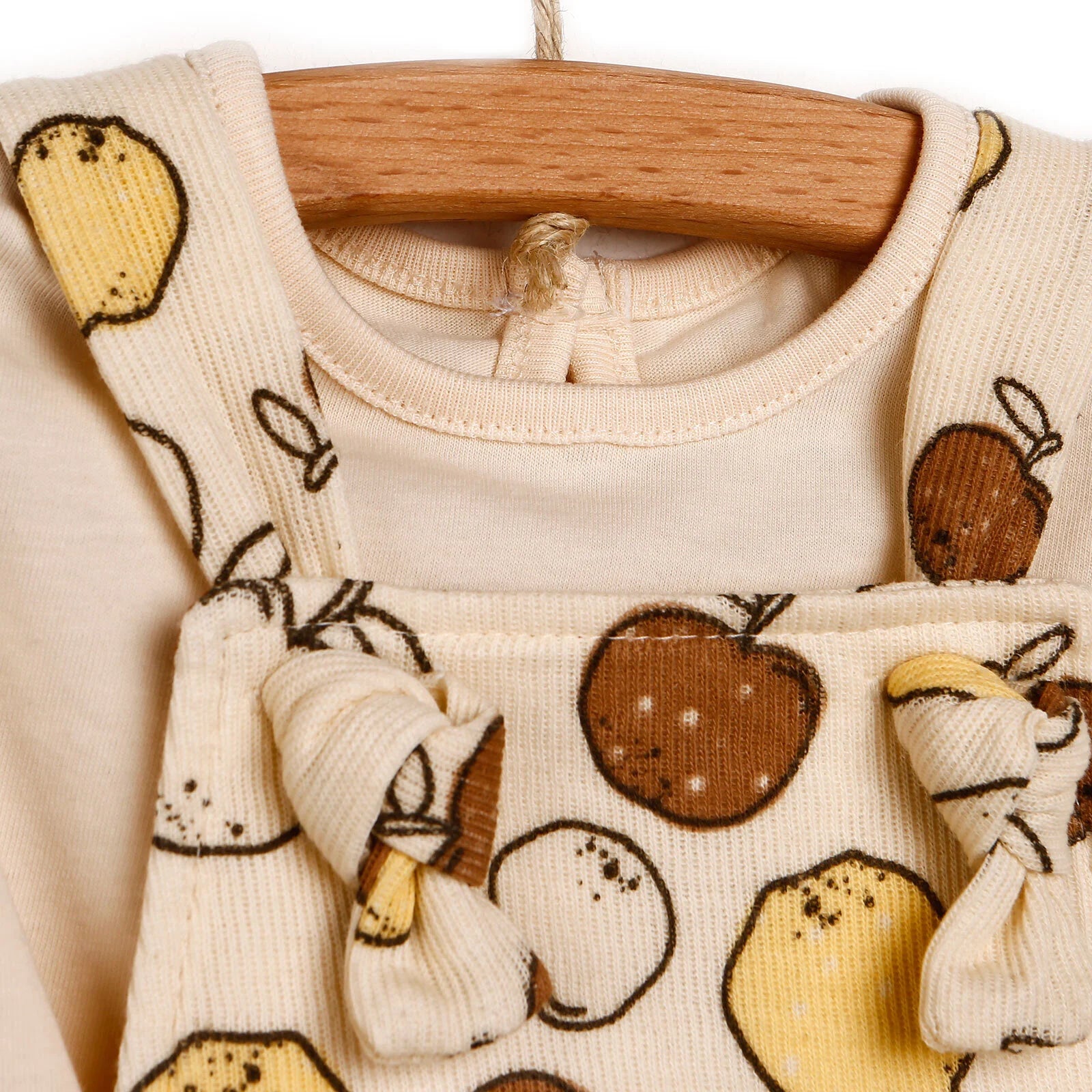 Newborn Bebbek Fruits Printed Dress - Ecru - ebebek - Black Friday