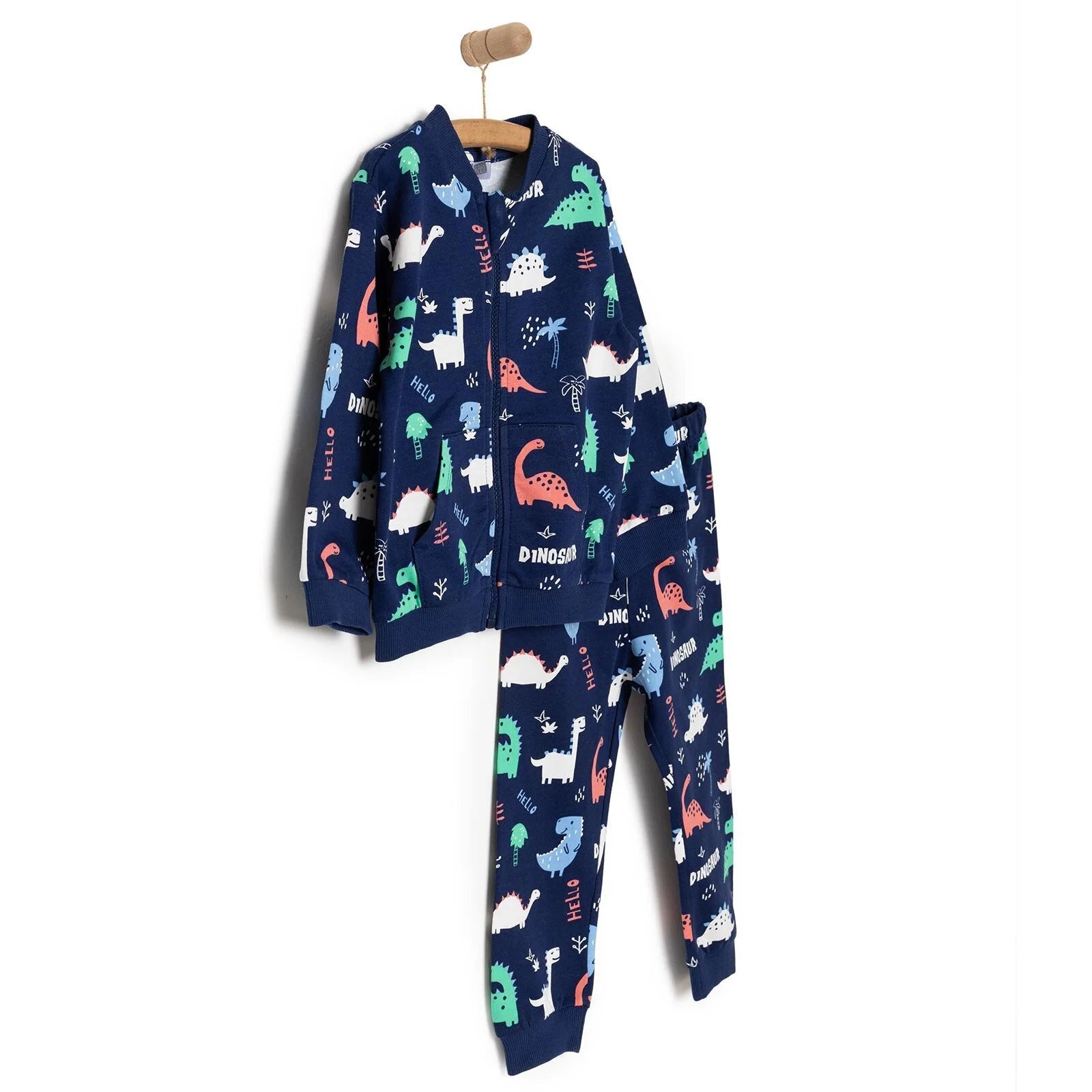 HelloBaby Basic Boy Dinosaur Patterned Jumpsuit - Printed - ebebek - Black Friday