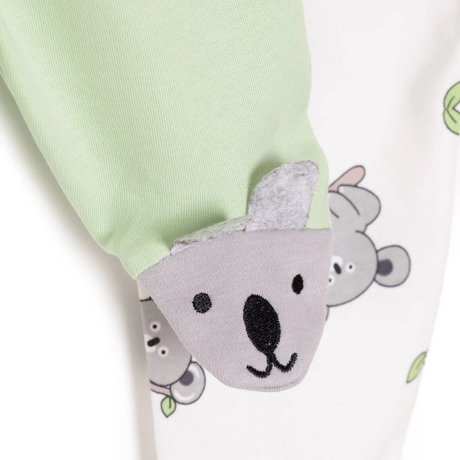 HelloBaby Newborn Baby Boy Embroidered Footed Bottom - Pistachio Green - ebebek - Black Friday