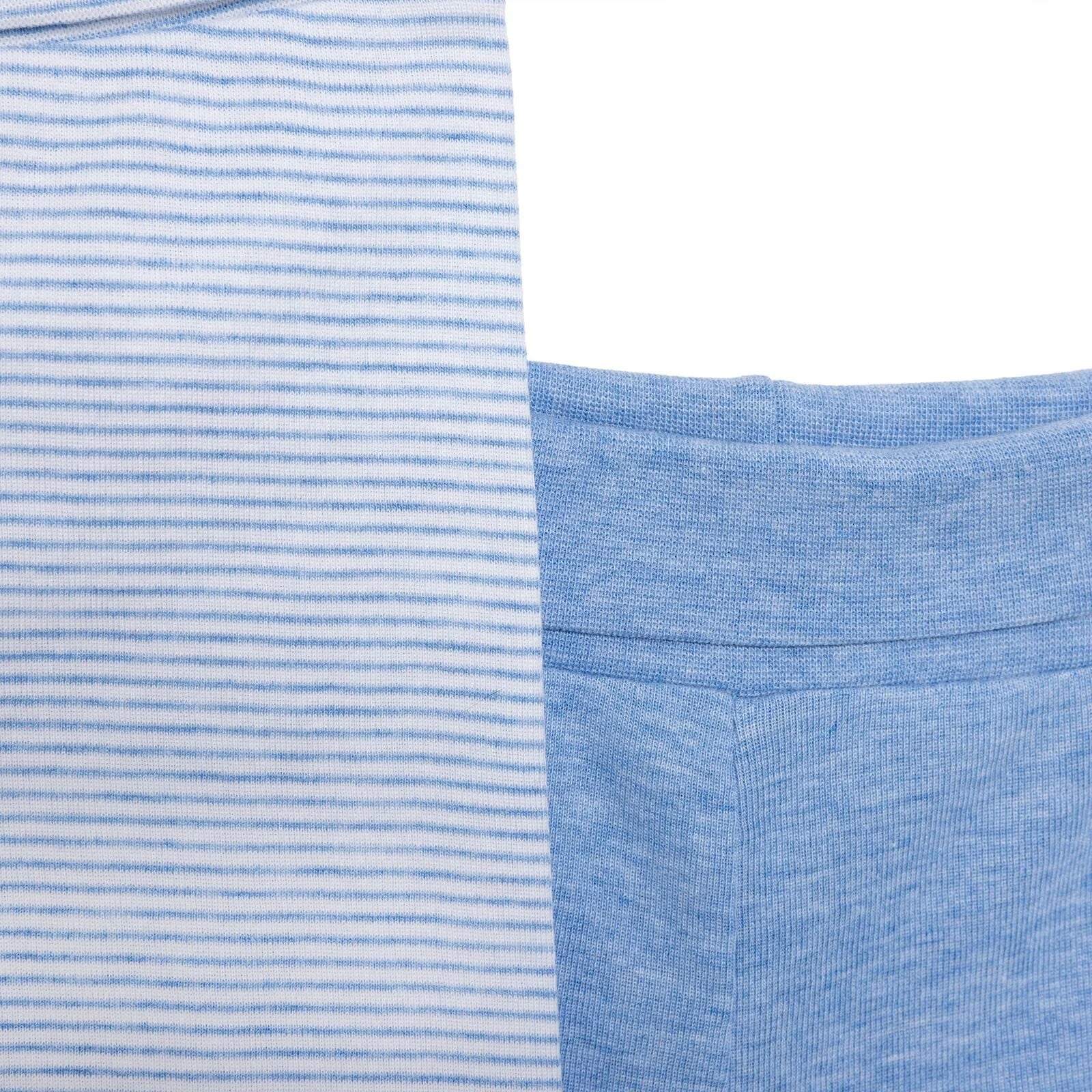 HelloBaby Unisex 2 Piece Footed Bottom - Blue - ebebek - Black Friday