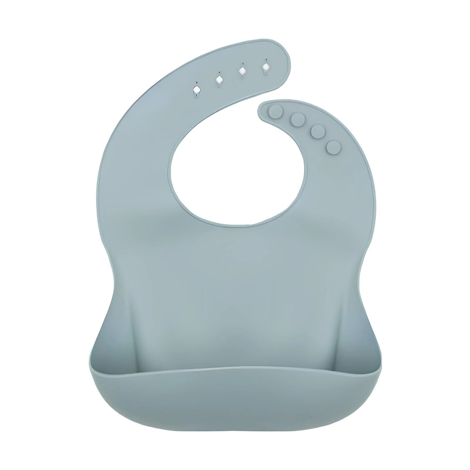 BLW Essentials Silicone Bib - Dusky Blue - ebebek - Black Friday