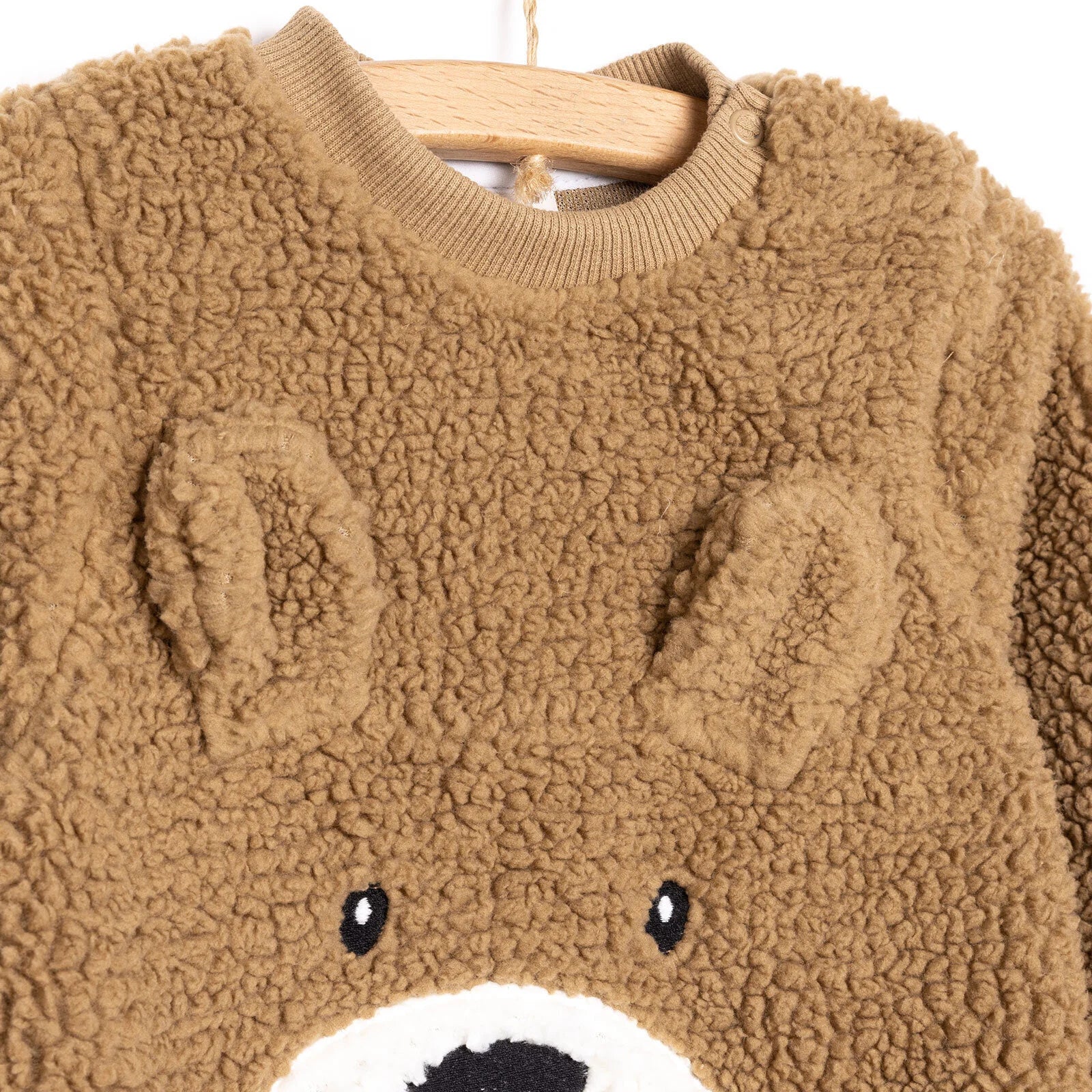 Midimod Newborn Velvet Sweatshirt - Footless - Brown - ebebek - Black Friday