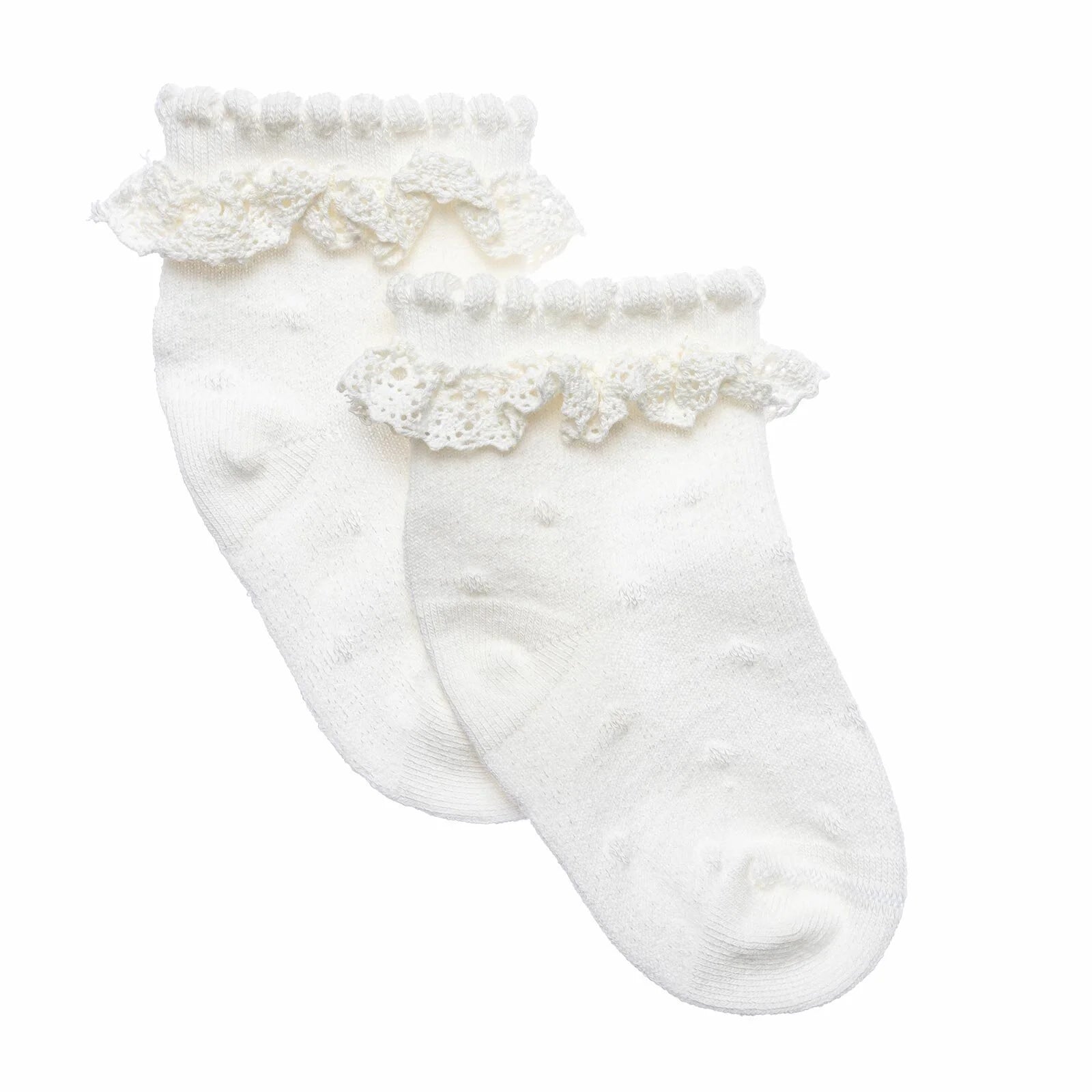 HelloBaby Girl Socks with Lace - Ecru - ebebek - Black Friday