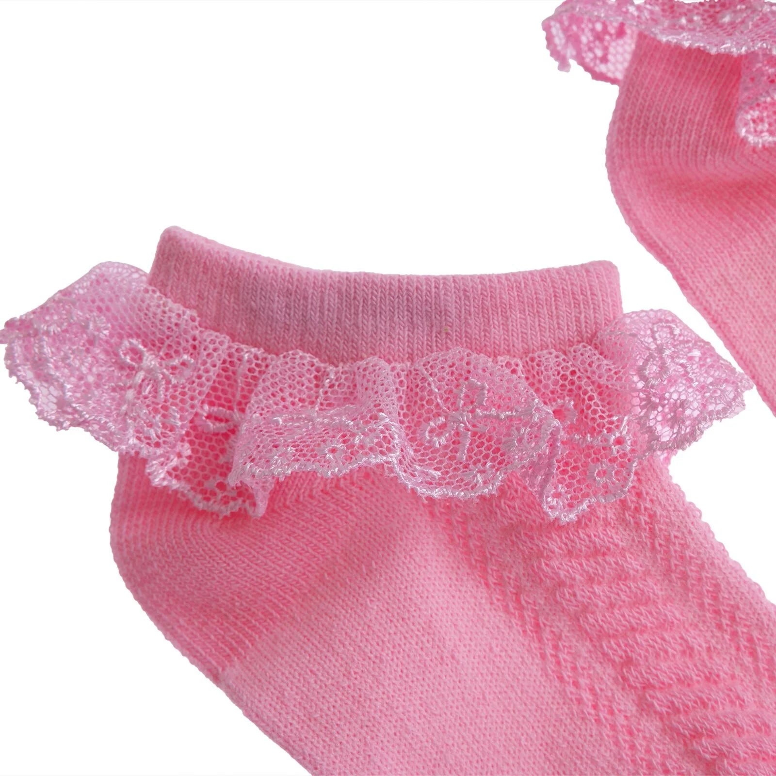HelloBaby Girl Socks with Lace - Pink - ebebek - Black Friday