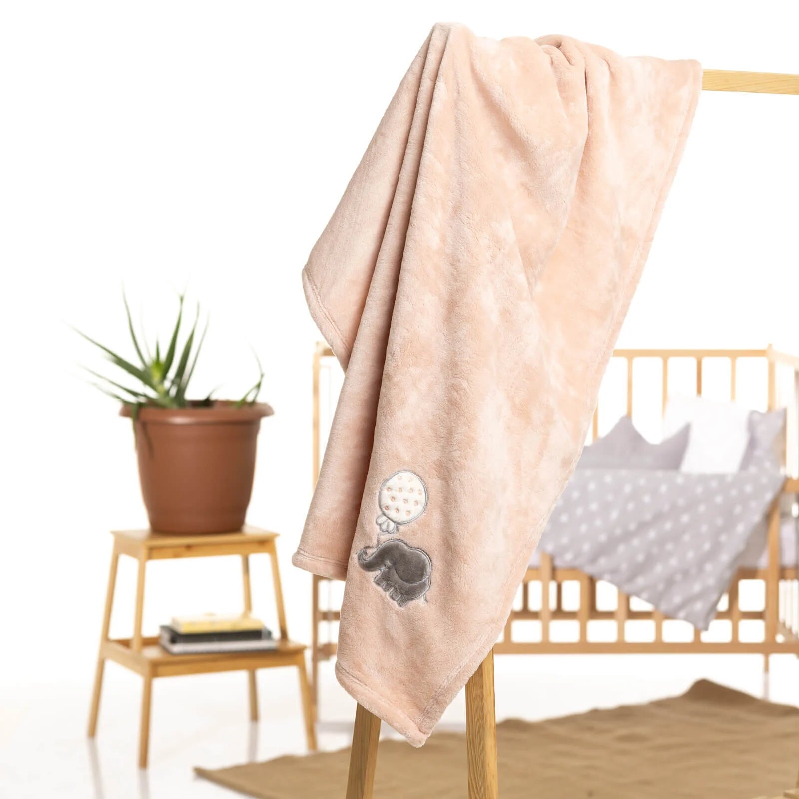 Mollia Welsoft Embroidered Baby Girl Blanket 80x100cm - Pink - ebebek - Black Friday