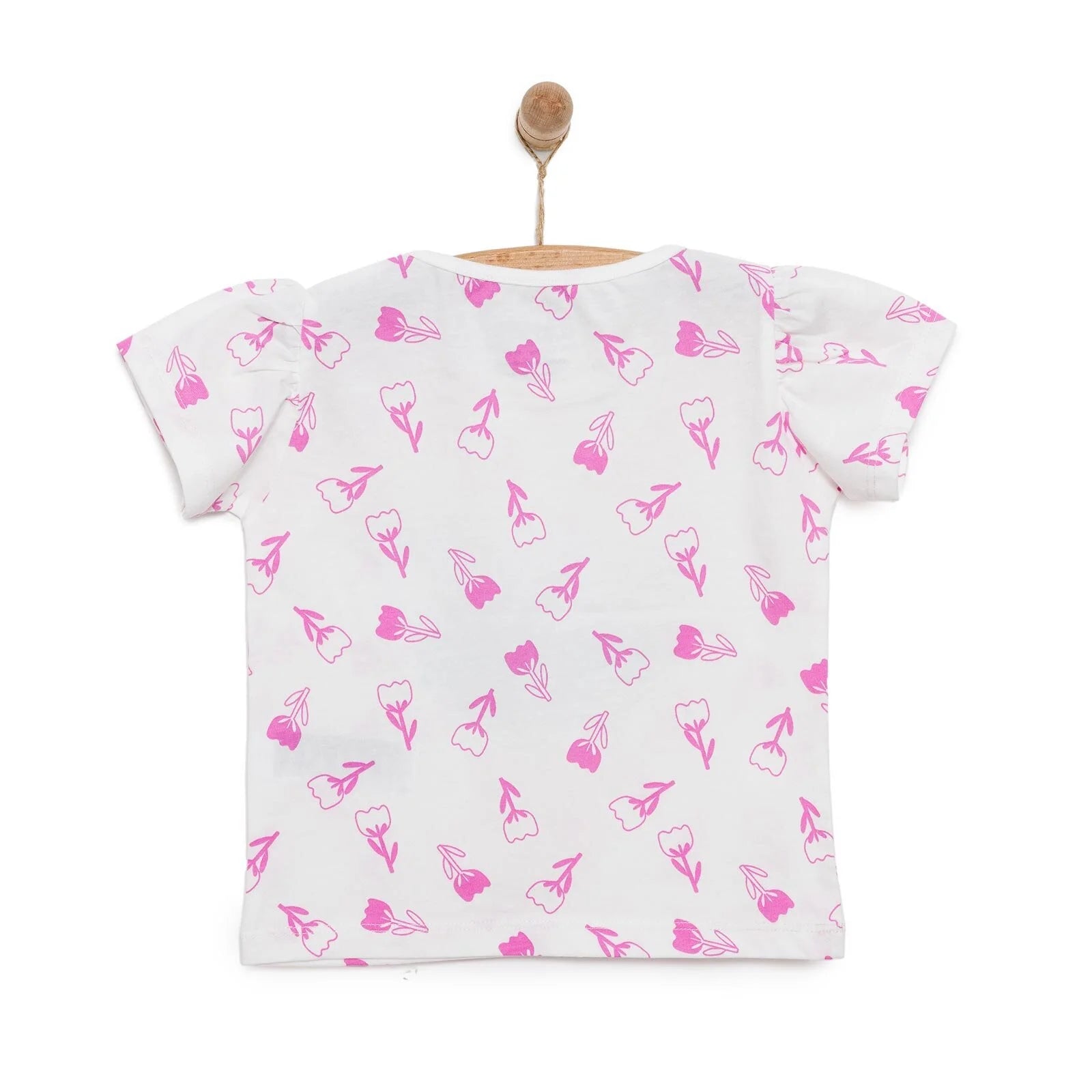 HelloBaby Basic Girl Tulips Patterned Tshirt - Ecru - ebebek - Black Friday