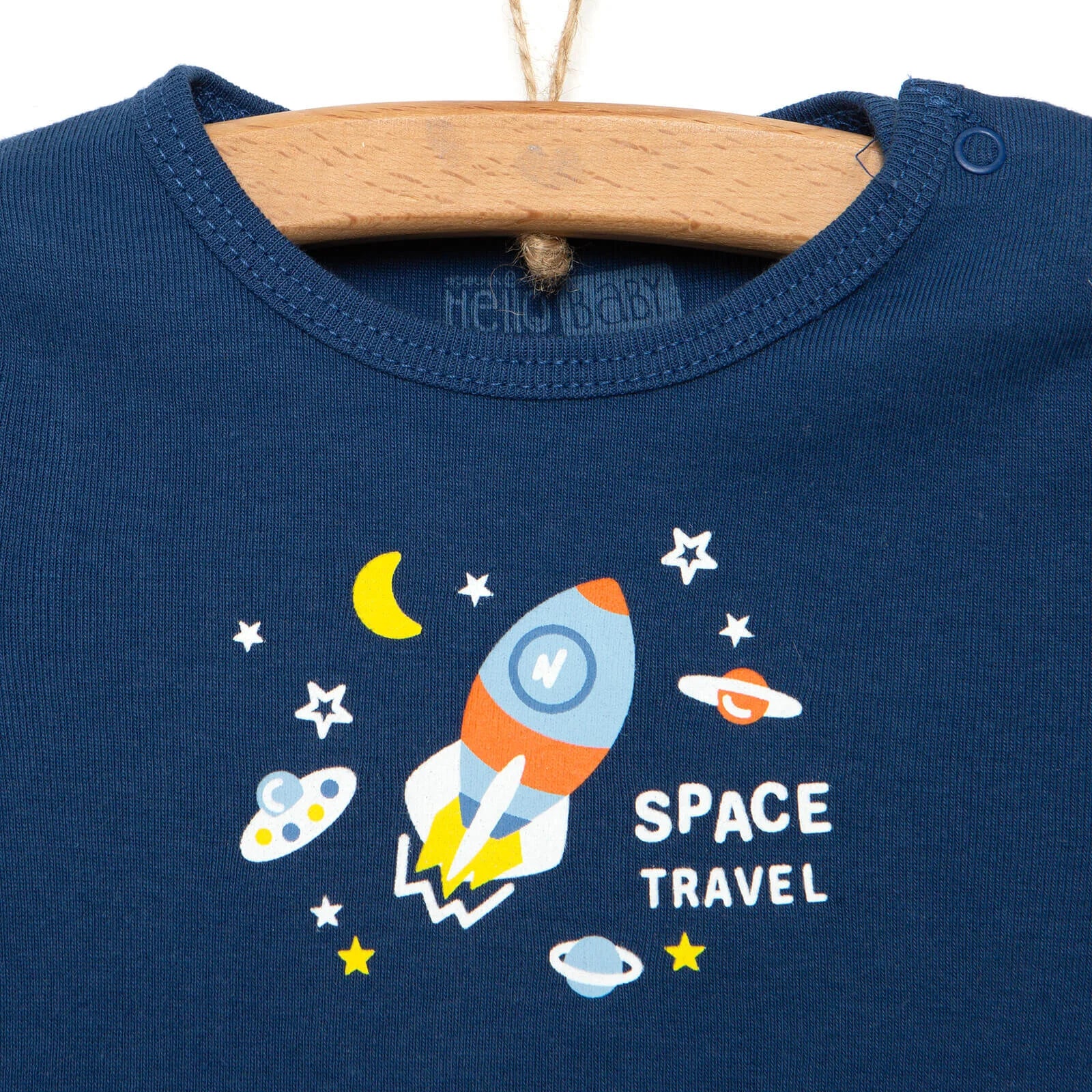 HelloBaby Baby Boy Long Sleeve Bodysuit - Navy Blue - ebebek - Black Friday