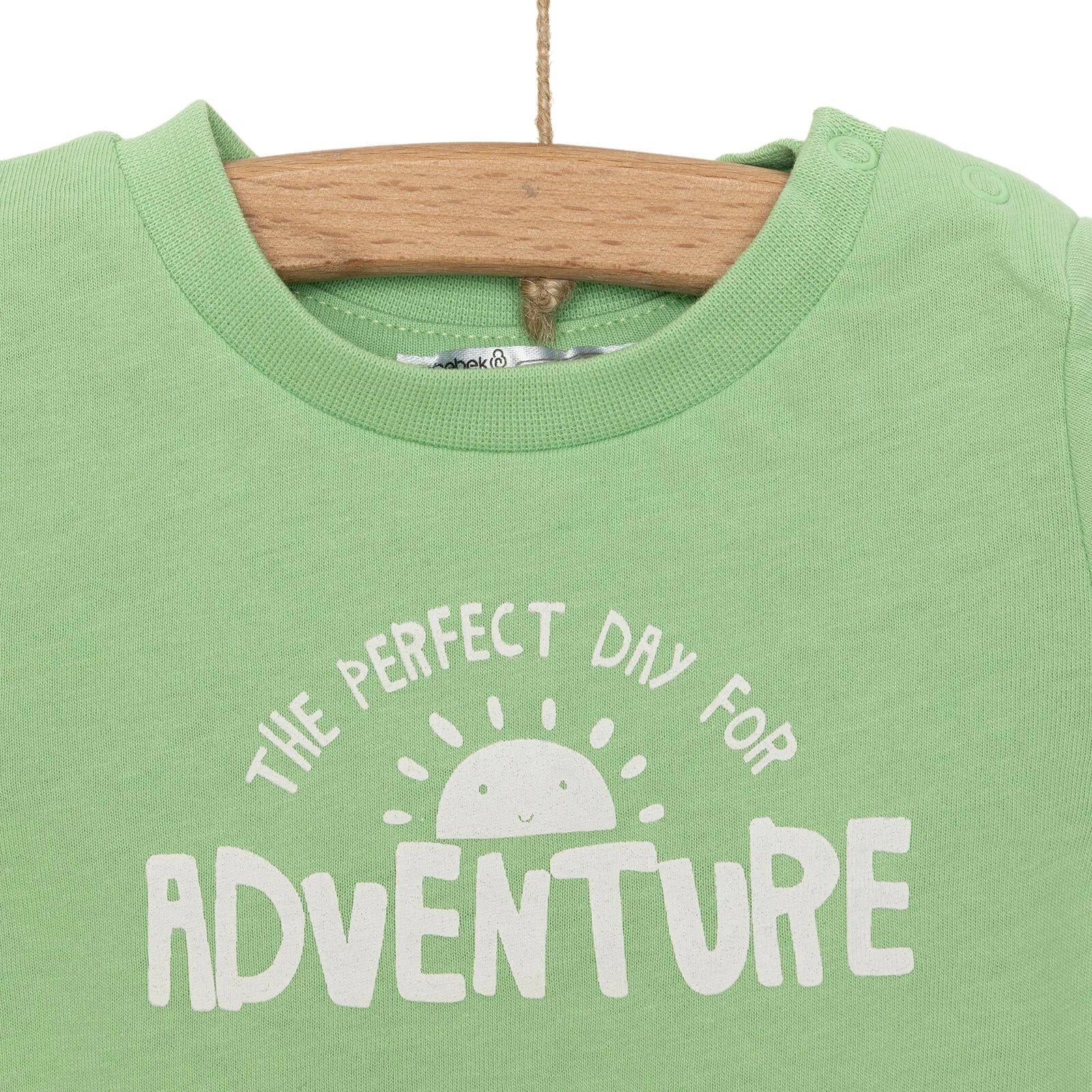 HelloBaby Basic Text Printed Tshirt - Green - ebebek - Black Friday
