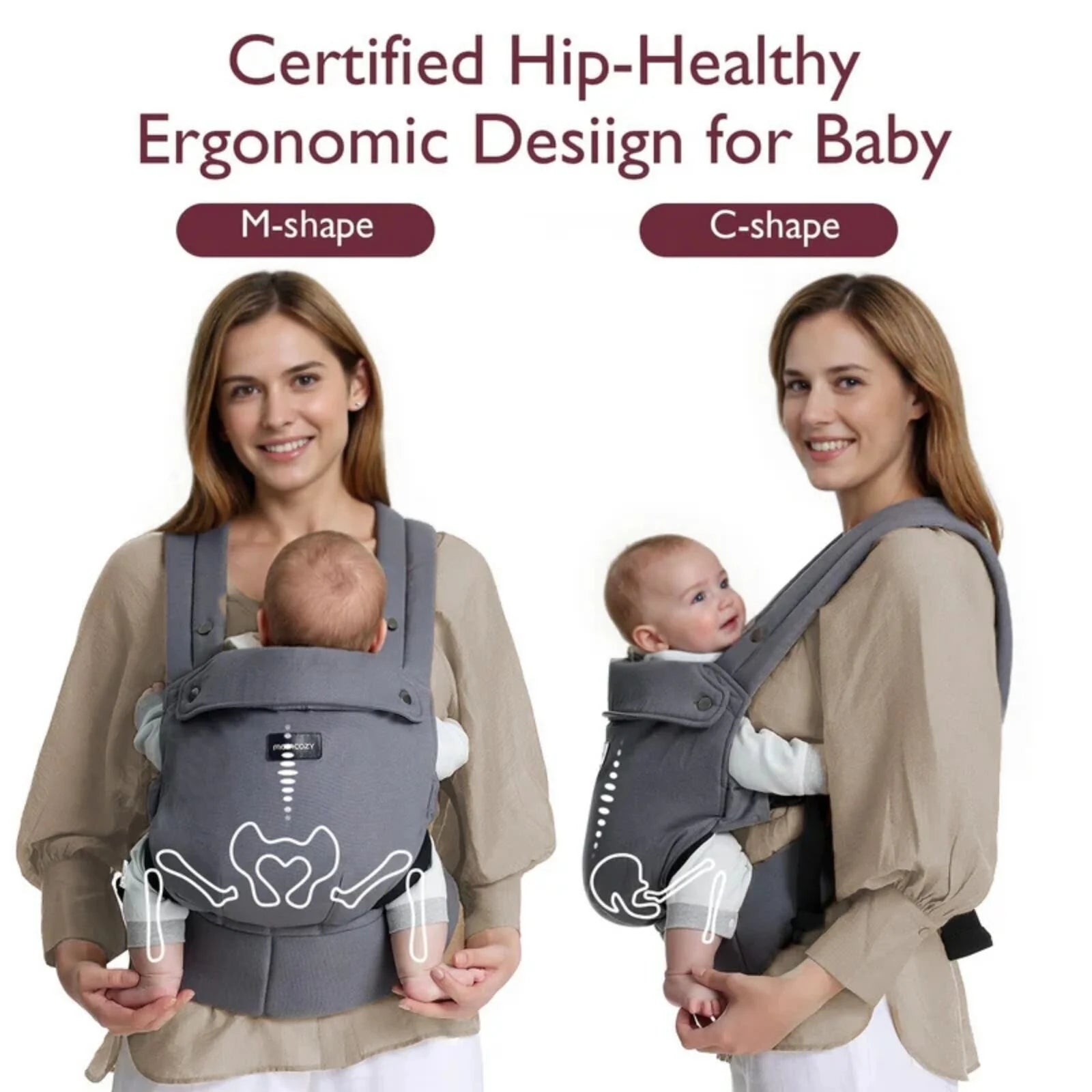 Momcozy Baby Carrier Newborn to Toddler Cotton - Grey - ebebek - Black Friday