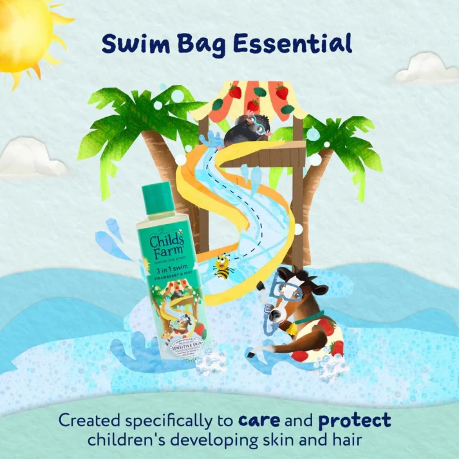 Childs Farm 3 - in - 1 Swim 250ml - Strawberry & Mint - ebebek - Black Friday