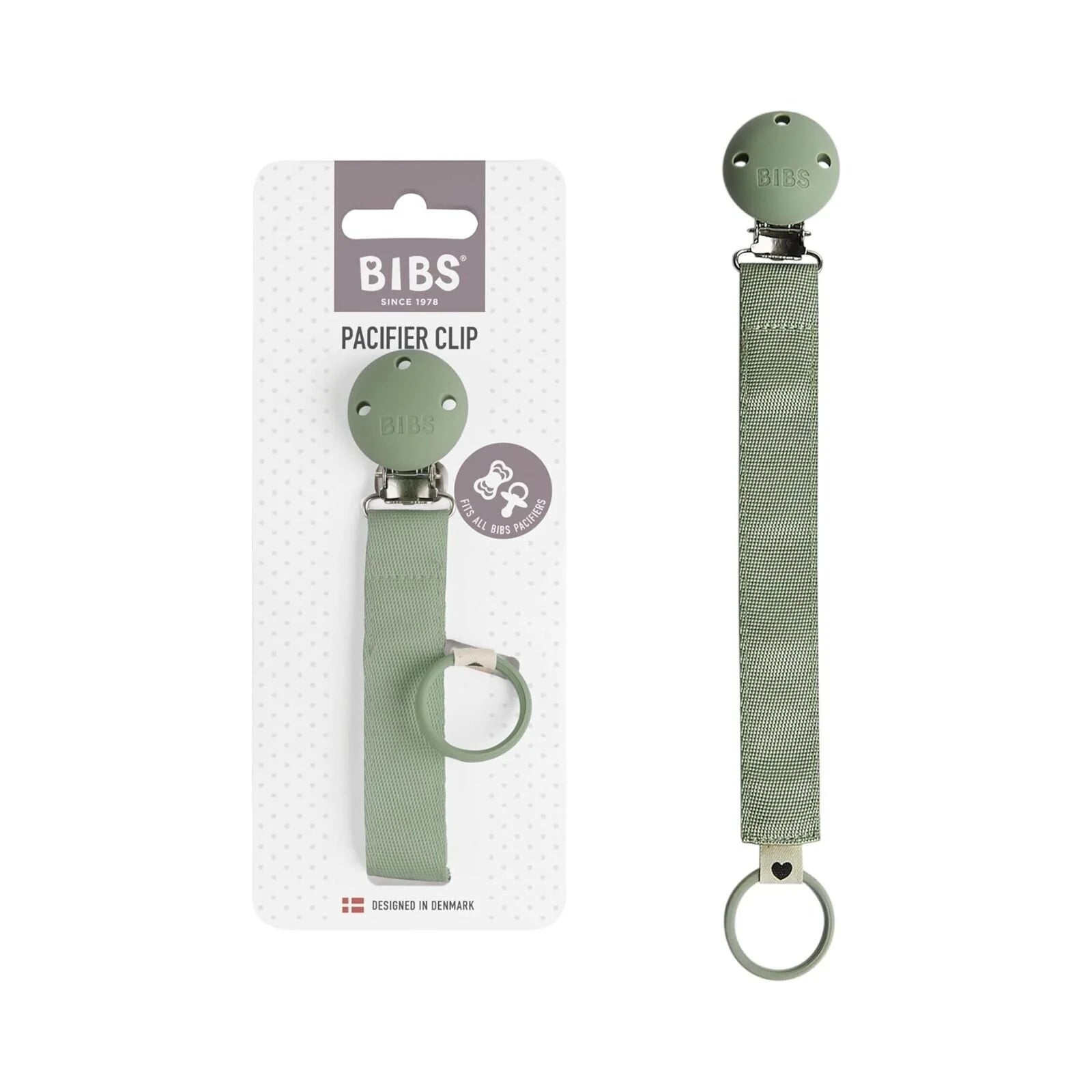 BIBS Soother Clip Ribbon - Sage - ebebek - Black Friday
