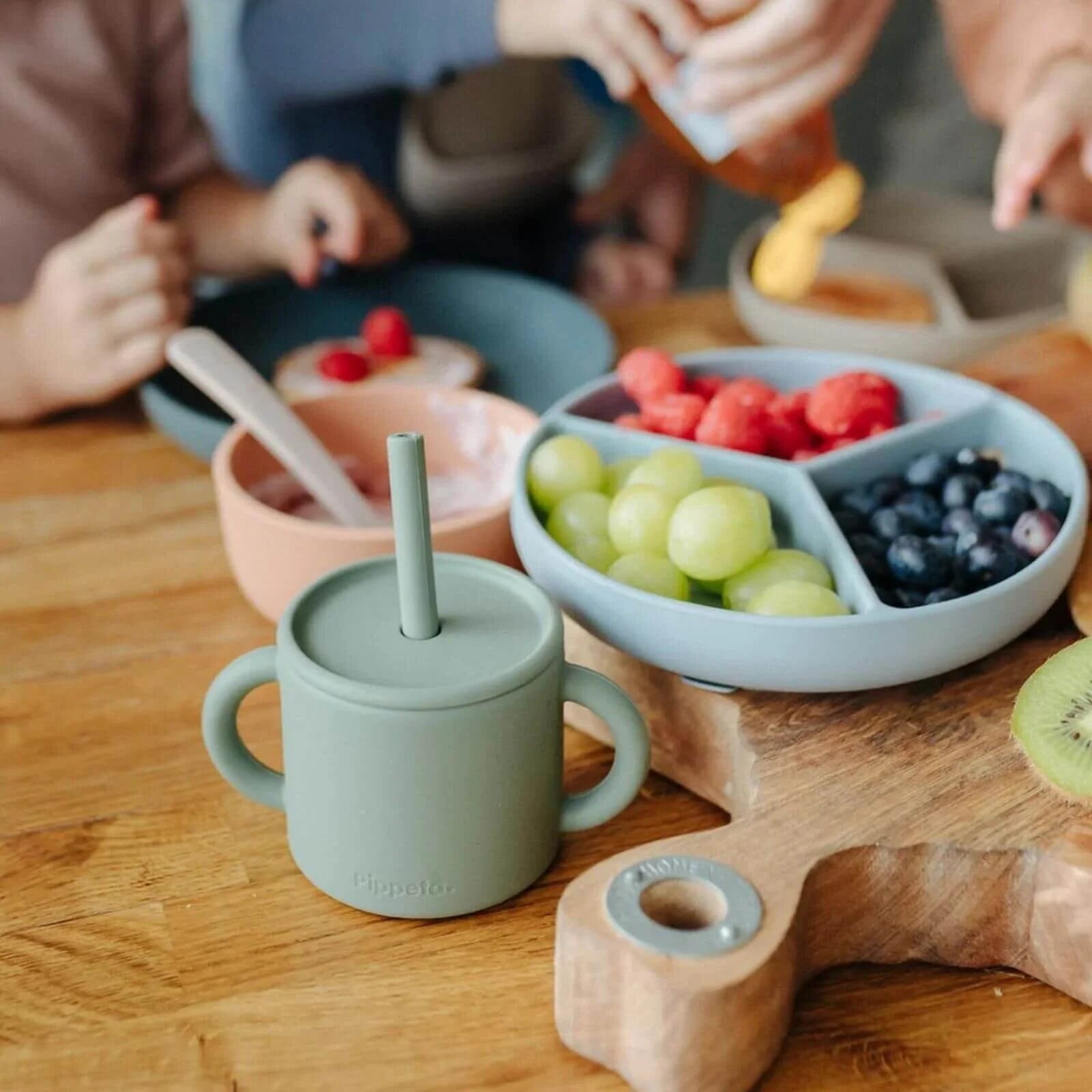 Pippeta Silicone Cup with Straw - Ash Rose - ebebek - Black Friday