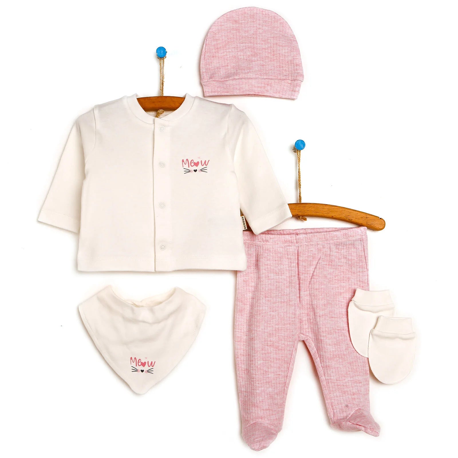 Bebbek Baby Girl 5 Pcs Newborn Gift Starter Set - Light Pink - ebebek - Black Friday