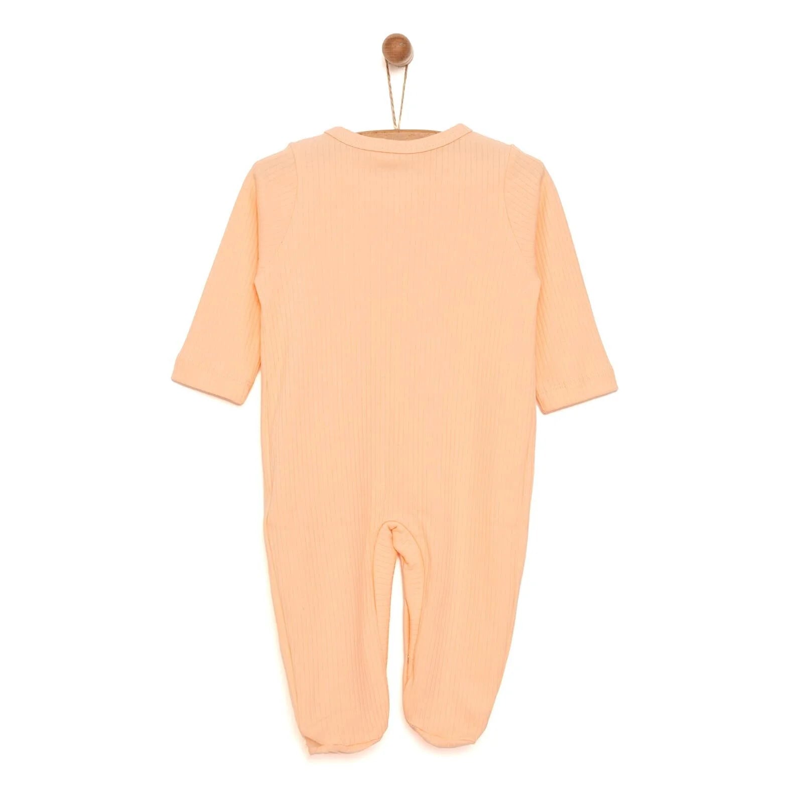 HelloBaby Newborn Girl Footed Jumpsuit - Salmon - ebebek - Black Friday