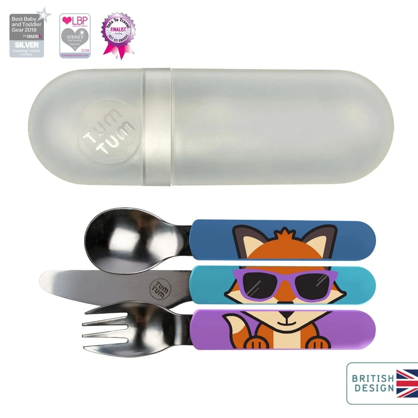 TUM TUM Travel Cutlery Set with Case - Felicity Fox - ebebek - Black Friday