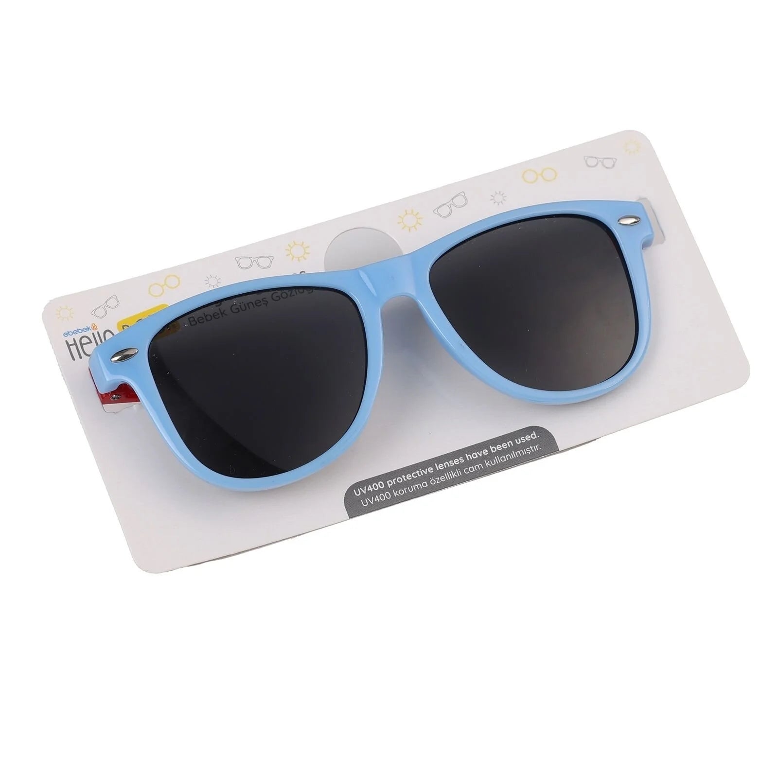 HelloBaby Shiny Square Frame Sunglasses - Red - ebebek - Black Friday