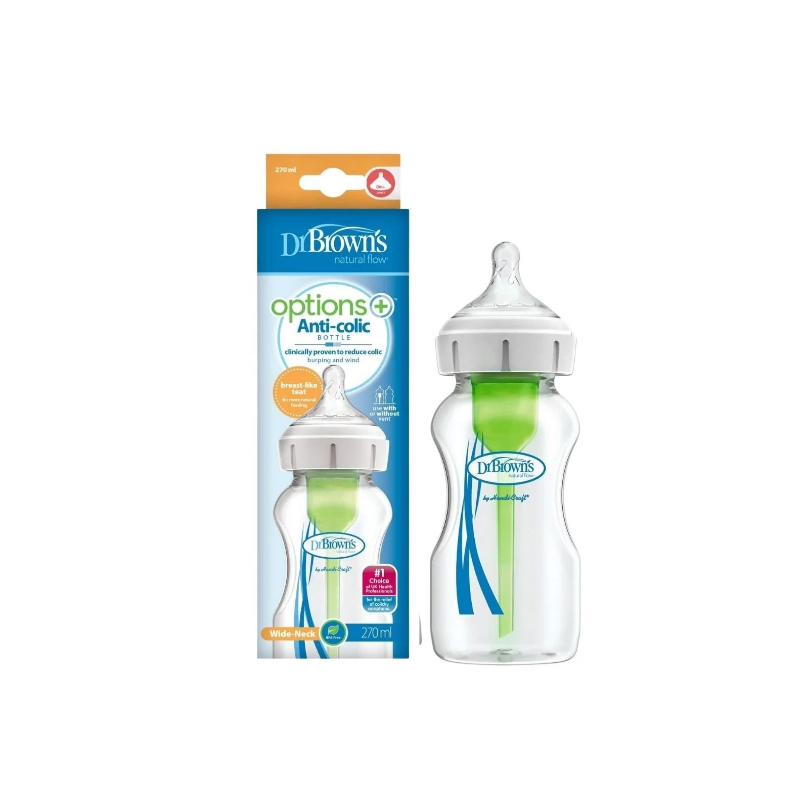 Dr. Brown's Options+ Anti - Colic Wide Neck Baby Bottle 270ml - ebebek - Black Friday