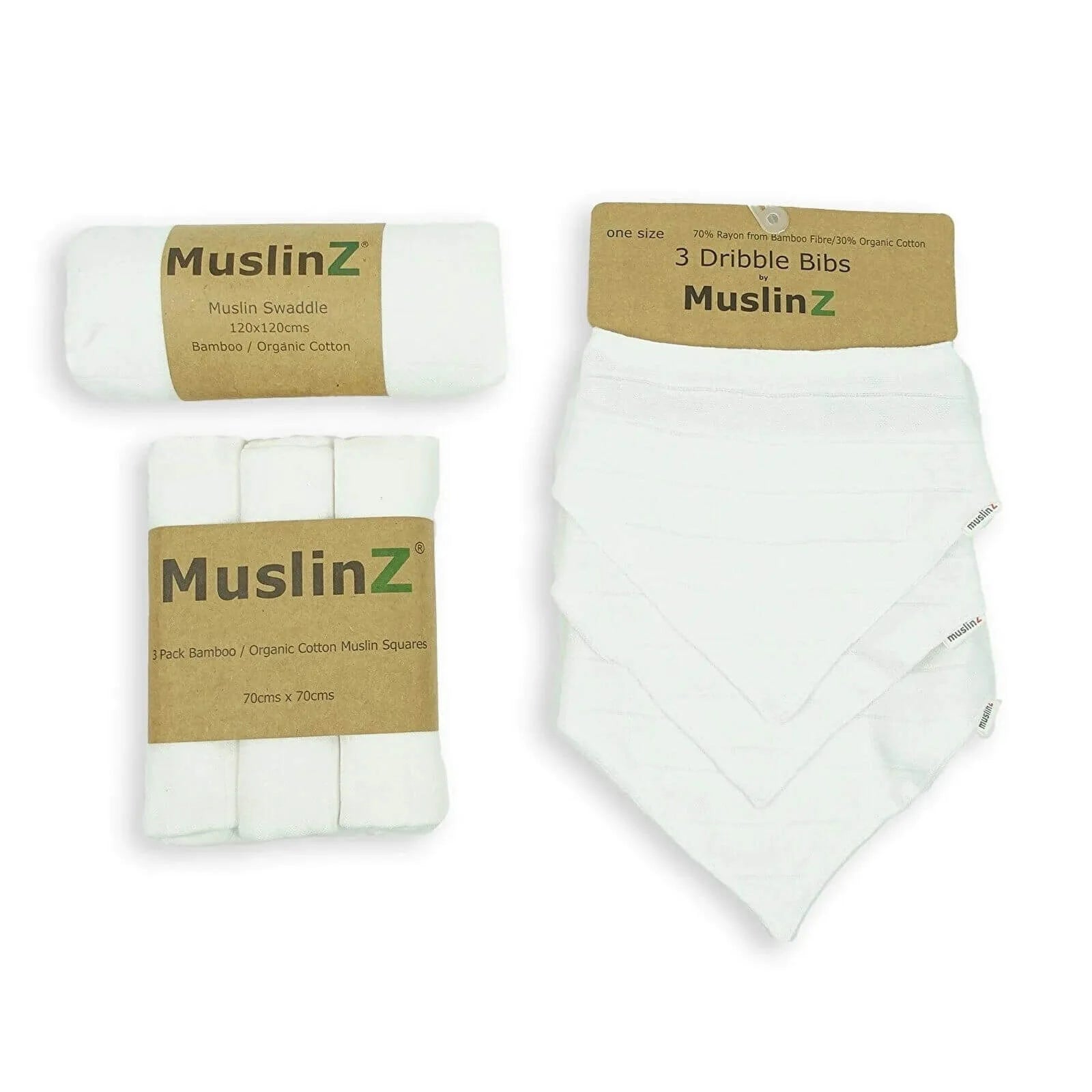 MuslinZ Bamboo/Organic Cotton Muslin Set - White - ebebek - Black Friday