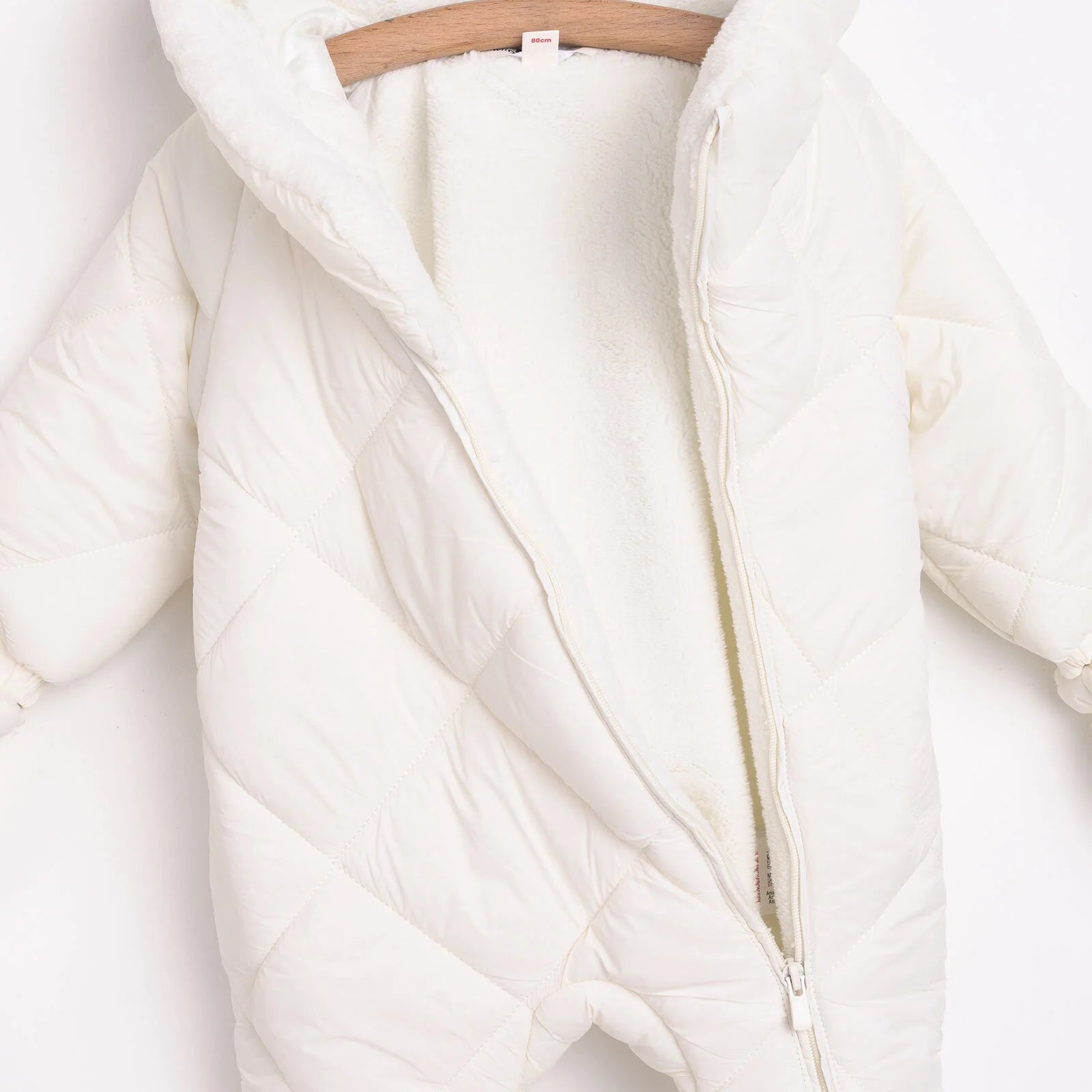 Midimod Basic Girl Quilted Snowsuit - Ecru - ebebek - Black Friday