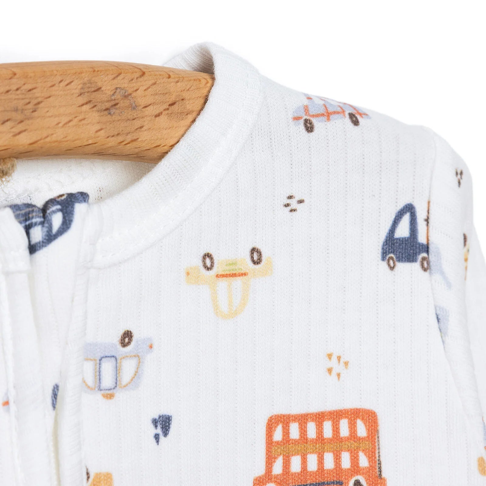 Tiffany Newborn Boy Footed Jumpsuit - Ecru - ebebek - Black Friday