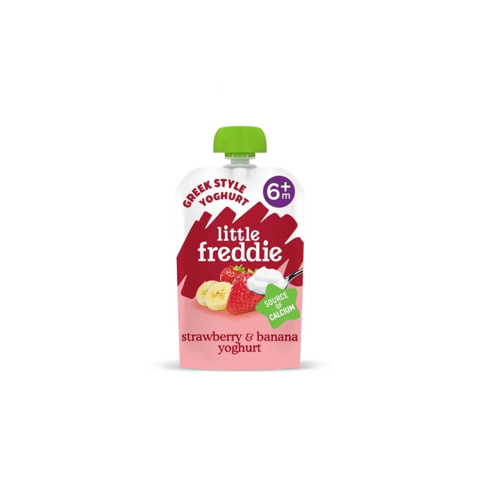 Little Freddie Organic Strawberry & Banana Greek Style Yoghurt Baby Food Pouch 6+ months 90g - ebebek - Black Friday