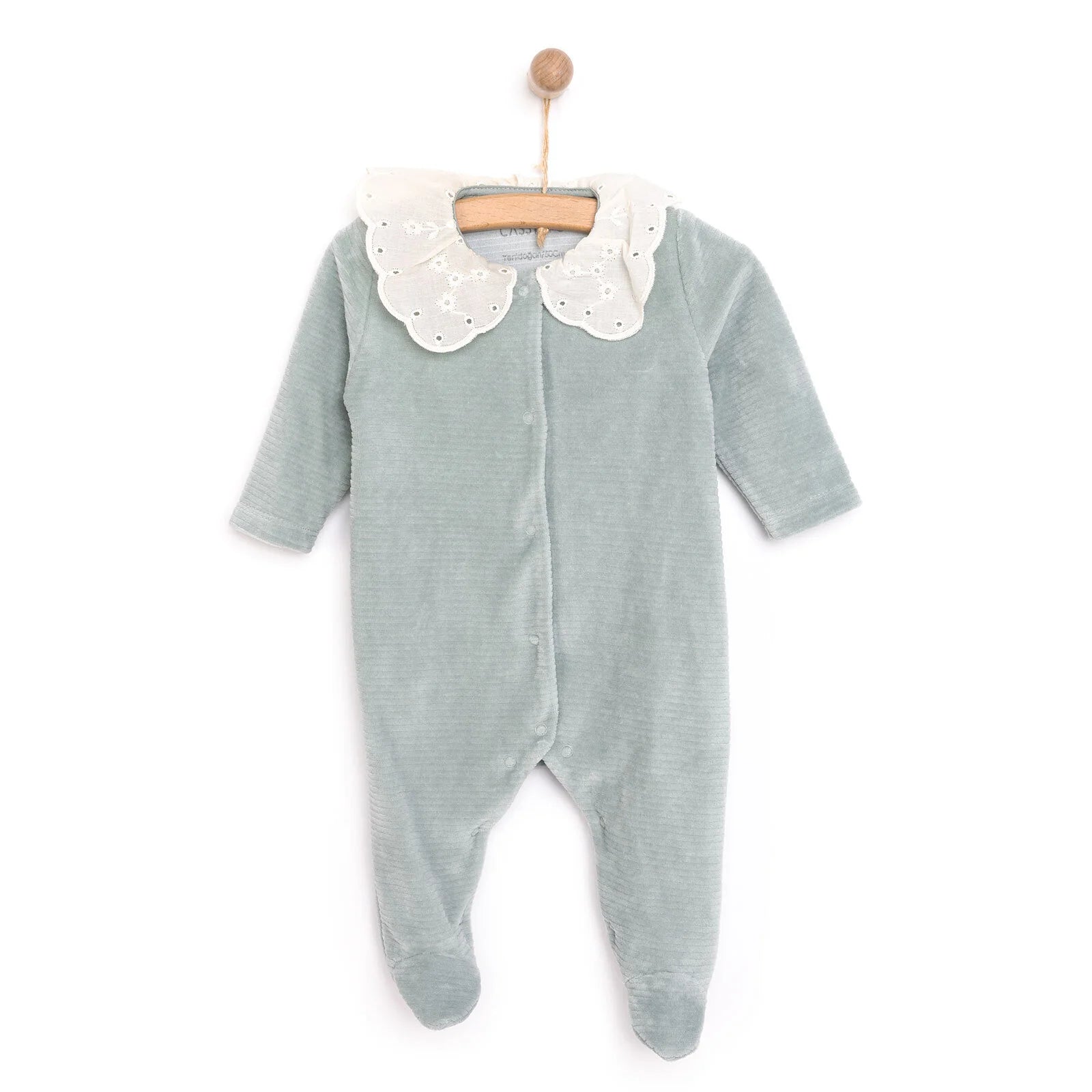 Cassiope Newborn Perfect Velvet Footed Jumpsuit - Green - ebebek - Black Friday