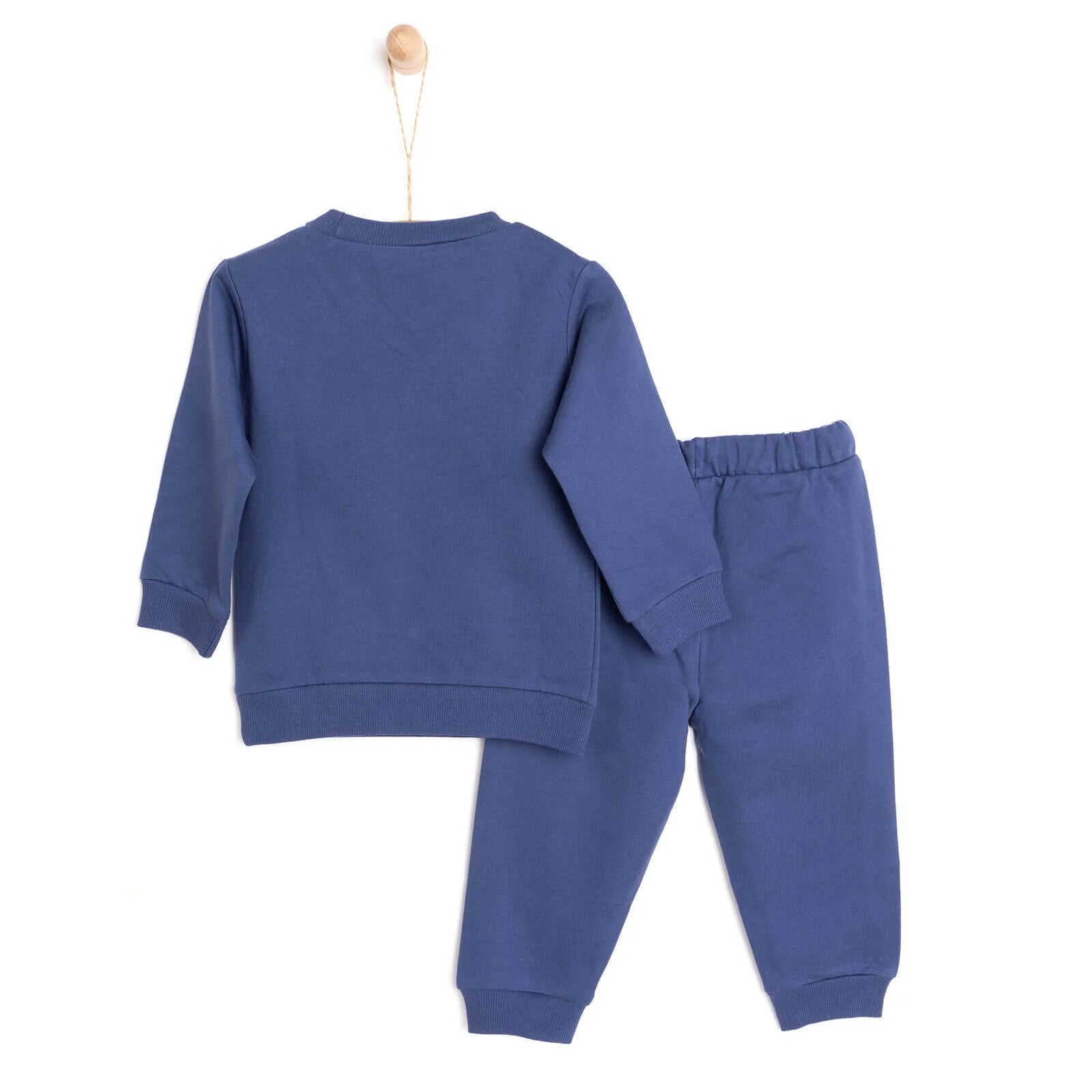 HelloBaby Baby Boy Sweatshirt Footless Bottom - Navy Blue - ebebek - Black Friday