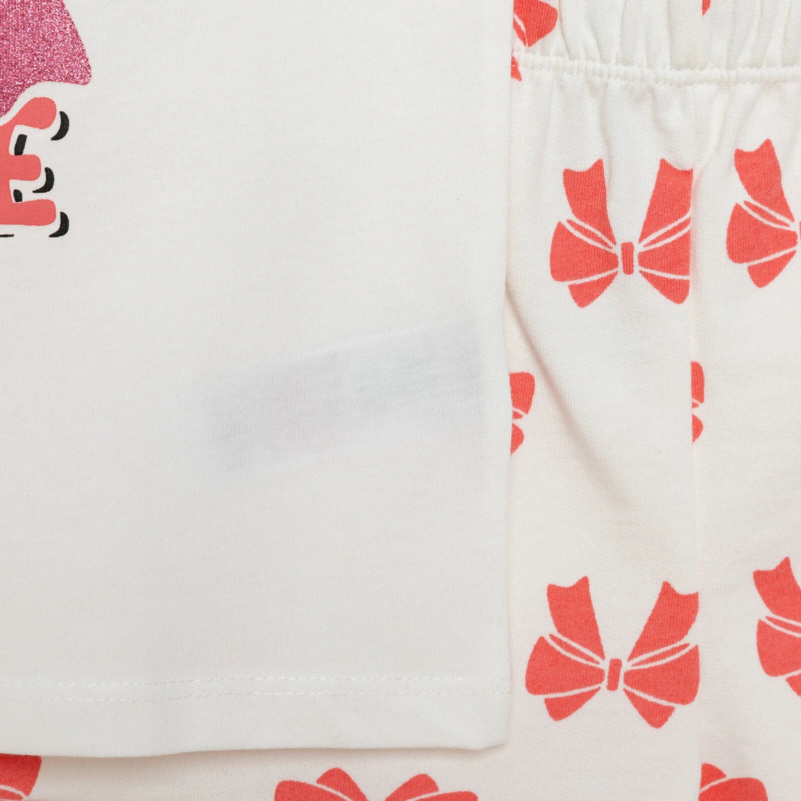 HelloBaby Basic Girl Bow Printed Athlete - Ecru - ebebek - Black Friday