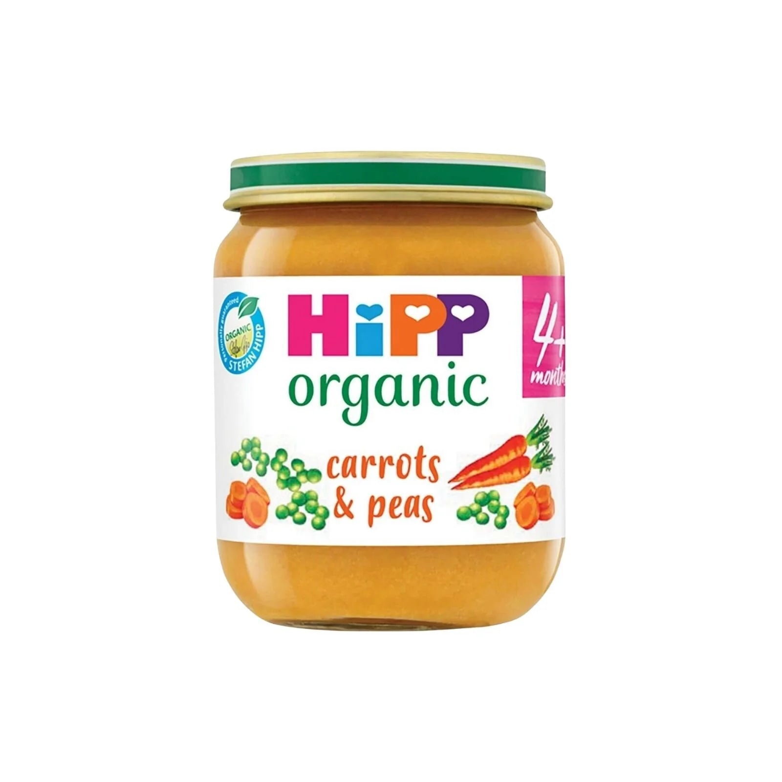HiPP Organic Carrots & Peas Jar 4+ months 125g - ebebek - Black Friday