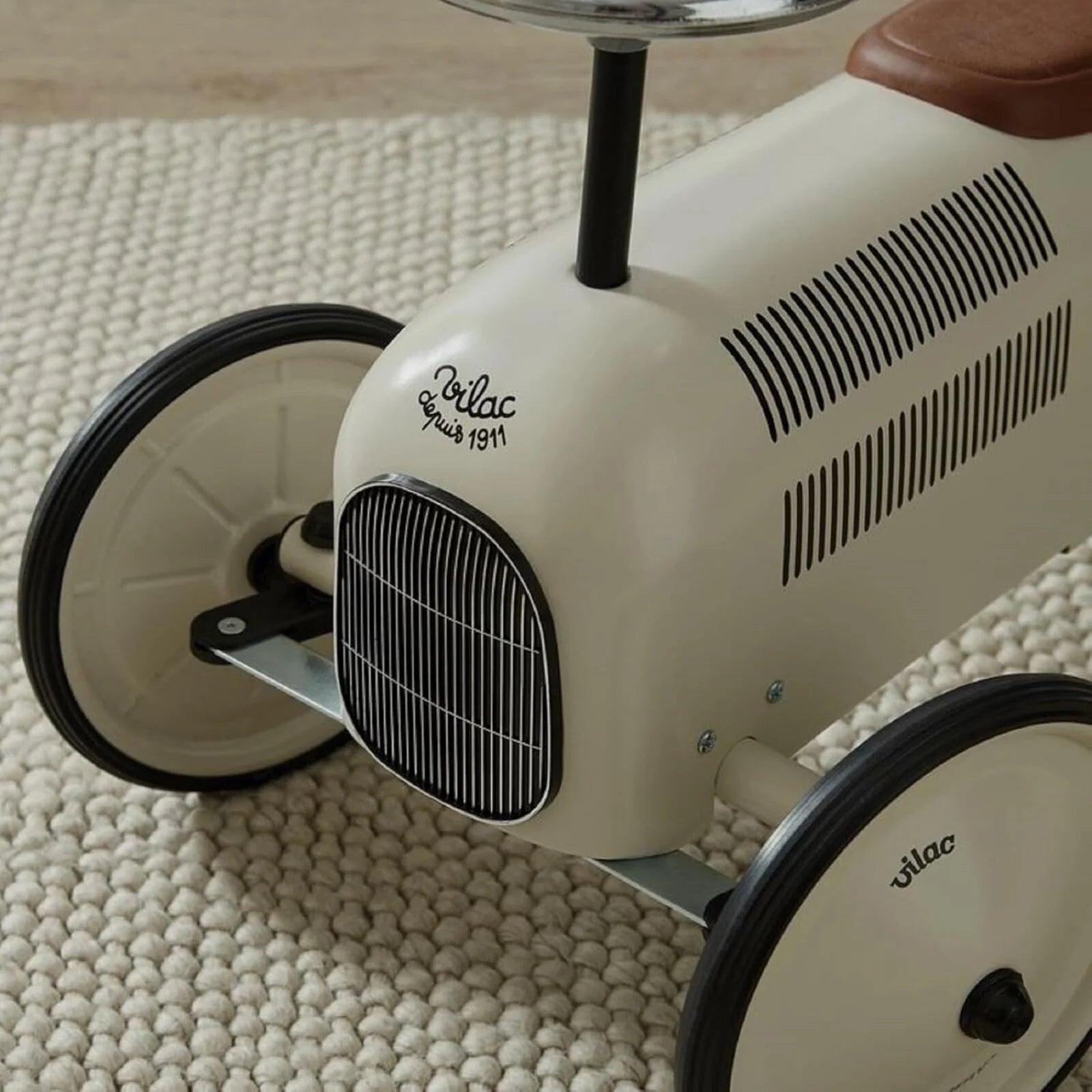 Vilac Ride On Metal Car Toy - Off White - Vilac - ebebek