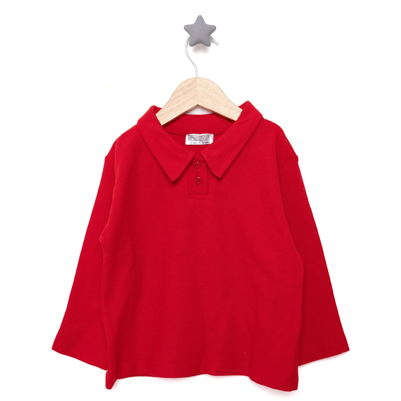 HelloBaby Celebration Unisex Long Sleeve Bodysuit - Red - ebebek - Black Friday