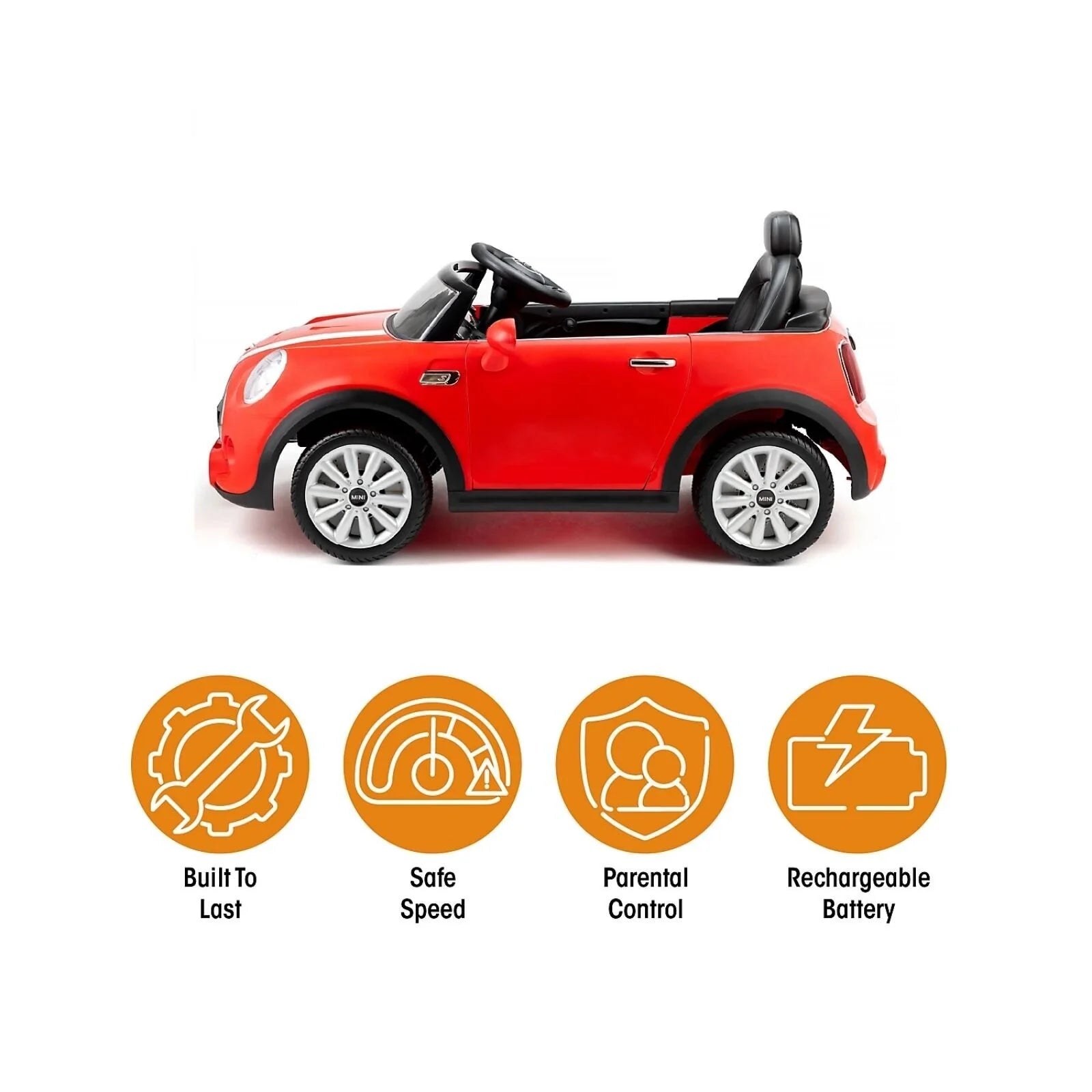 Xootz Mini Cooper Convertible 12V Electric Ride On - Red - ebebek - Black Friday