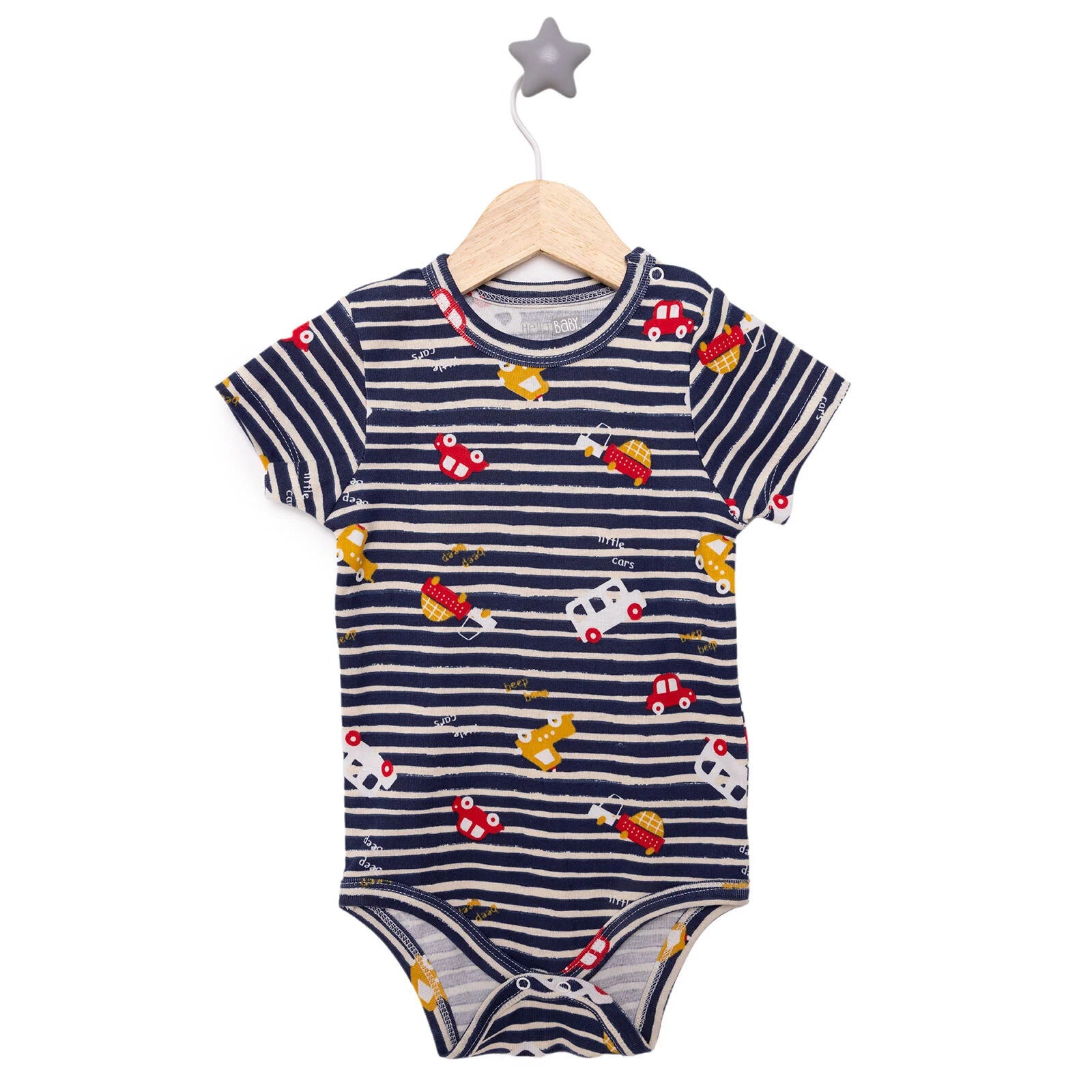HelloBaby Baby Boy Short Sleeve Body - Blue - ebebek - Black Friday